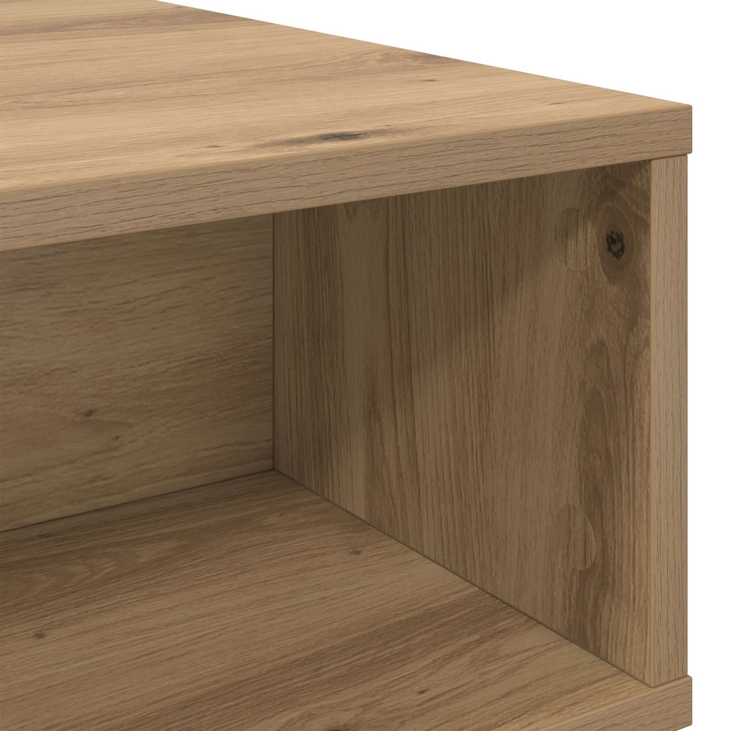 Salontafel Artisan Eiken 48 x 46 x 35 cm Bewerkt hout is nu te koop bij PeponiXL, paradijselijk wonen!