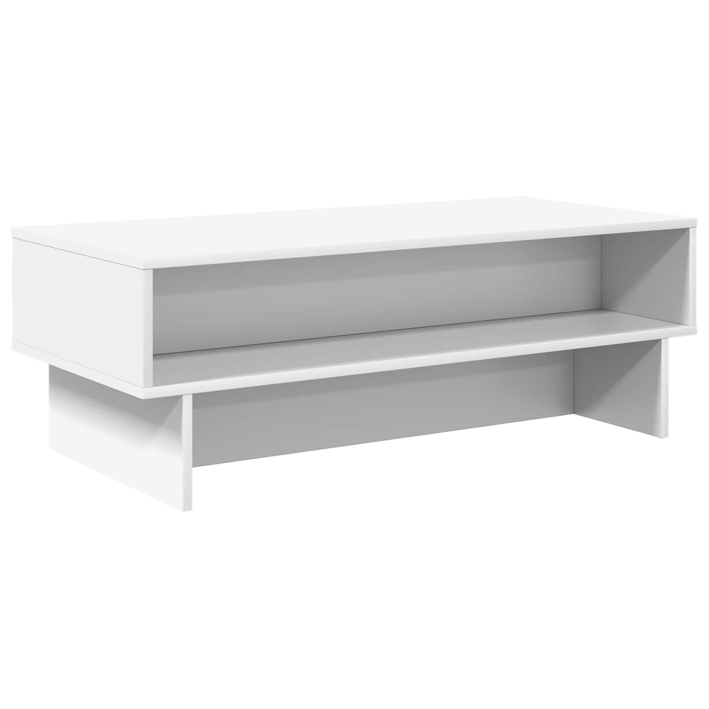 Salontafel Wit 100 x 46 x 35 cm Bewerkt hout is nu te koop bij PeponiXL, paradijselijk wonen!