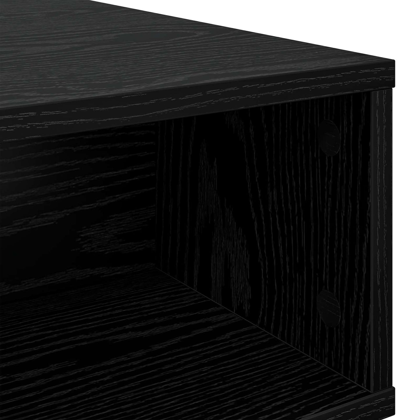 Salontafel Zwart Eiken 100 x 46 x 35 cm Bewerkt hout is nu te koop bij PeponiXL, paradijselijk wonen!