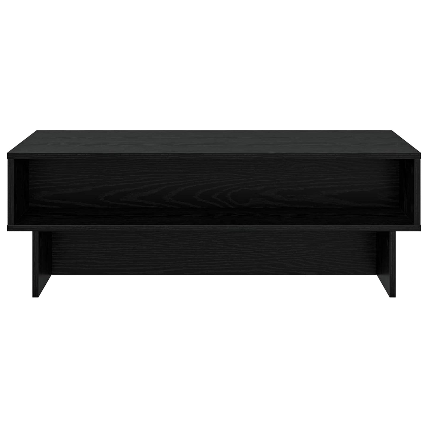 Salontafel Zwart Eiken 100 x 46 x 35 cm Bewerkt hout is nu te koop bij PeponiXL, paradijselijk wonen!