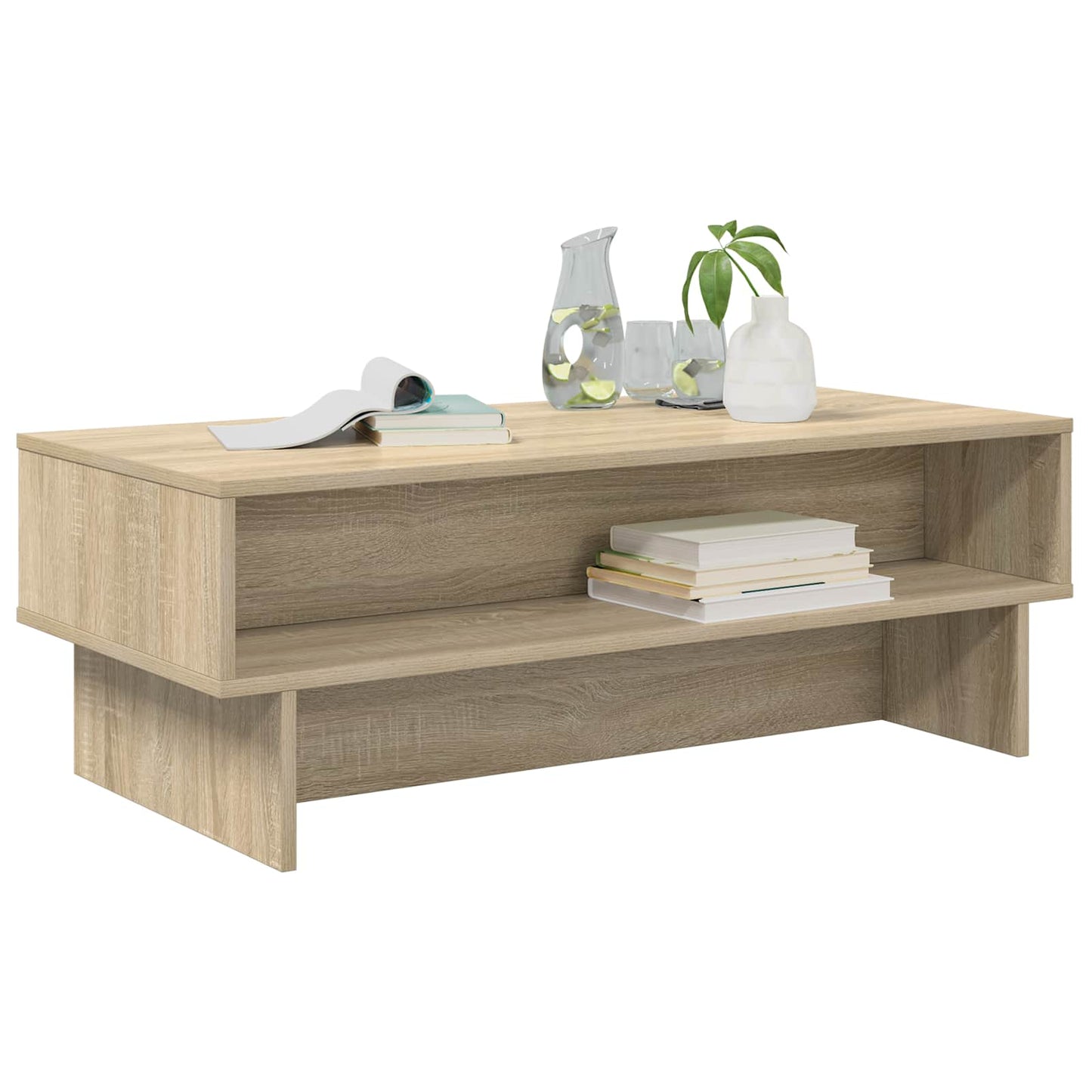 Salontafel Sonoma Eiken 100 x 46 x 35 cm Bewerkt hout is nu te koop bij PeponiXL, paradijselijk wonen!