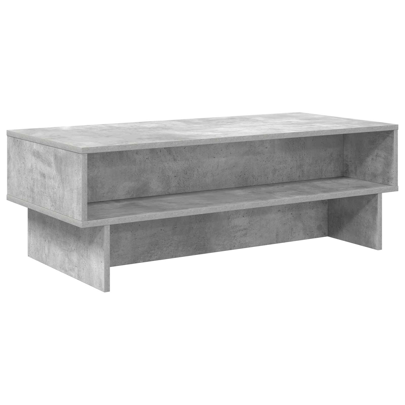 Salontafel Beton Grijs 100 x 46 x 35 cm Bewerkt hout is nu te koop bij PeponiXL, paradijselijk wonen!