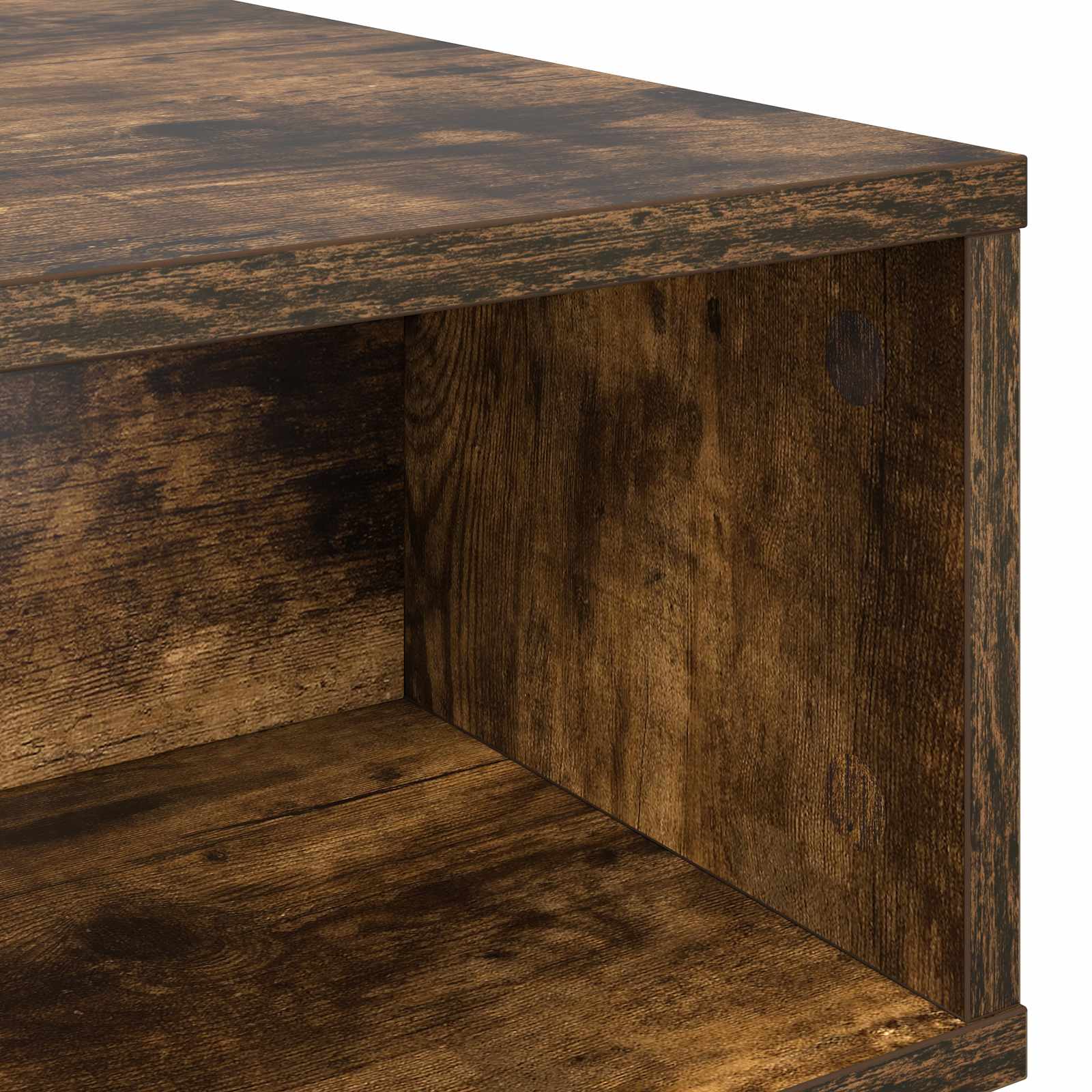 Salontafel Gerookt eiken 100 x 46 x 35 cm Bewerkt hout is nu te koop bij PeponiXL, paradijselijk wonen!