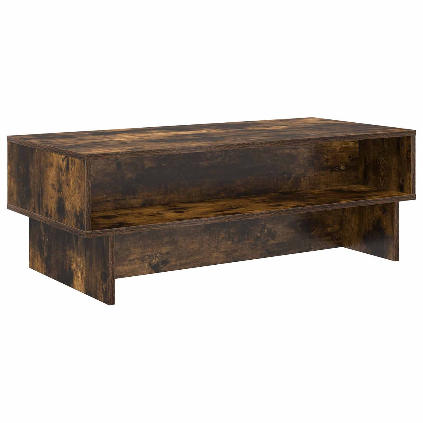 Salontafel Gerookt eiken 100 x 46 x 35 cm Bewerkt hout is nu te koop bij PeponiXL, paradijselijk wonen!