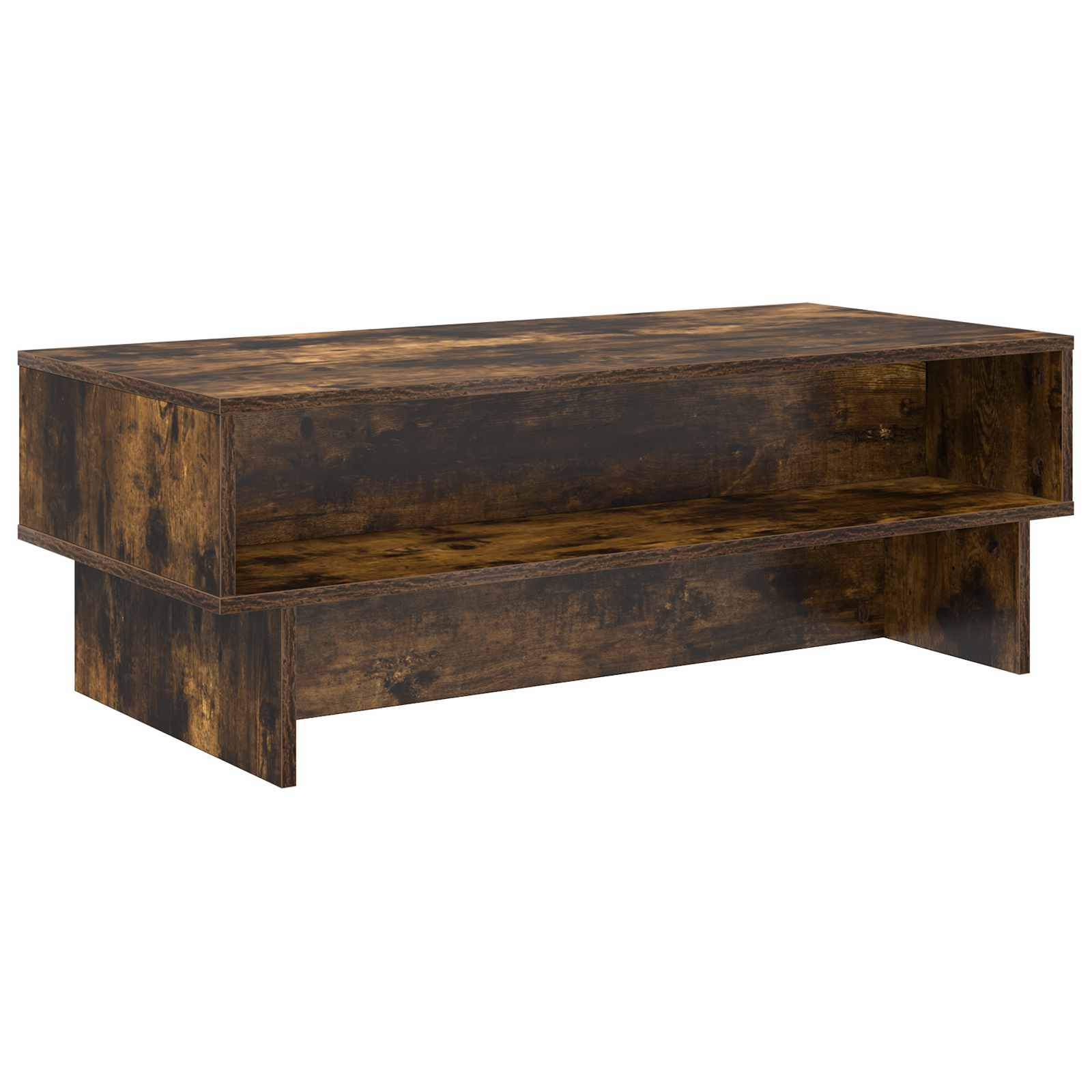Salontafel Gerookt eiken 100 x 46 x 35 cm Bewerkt hout is nu te koop bij PeponiXL, paradijselijk wonen!