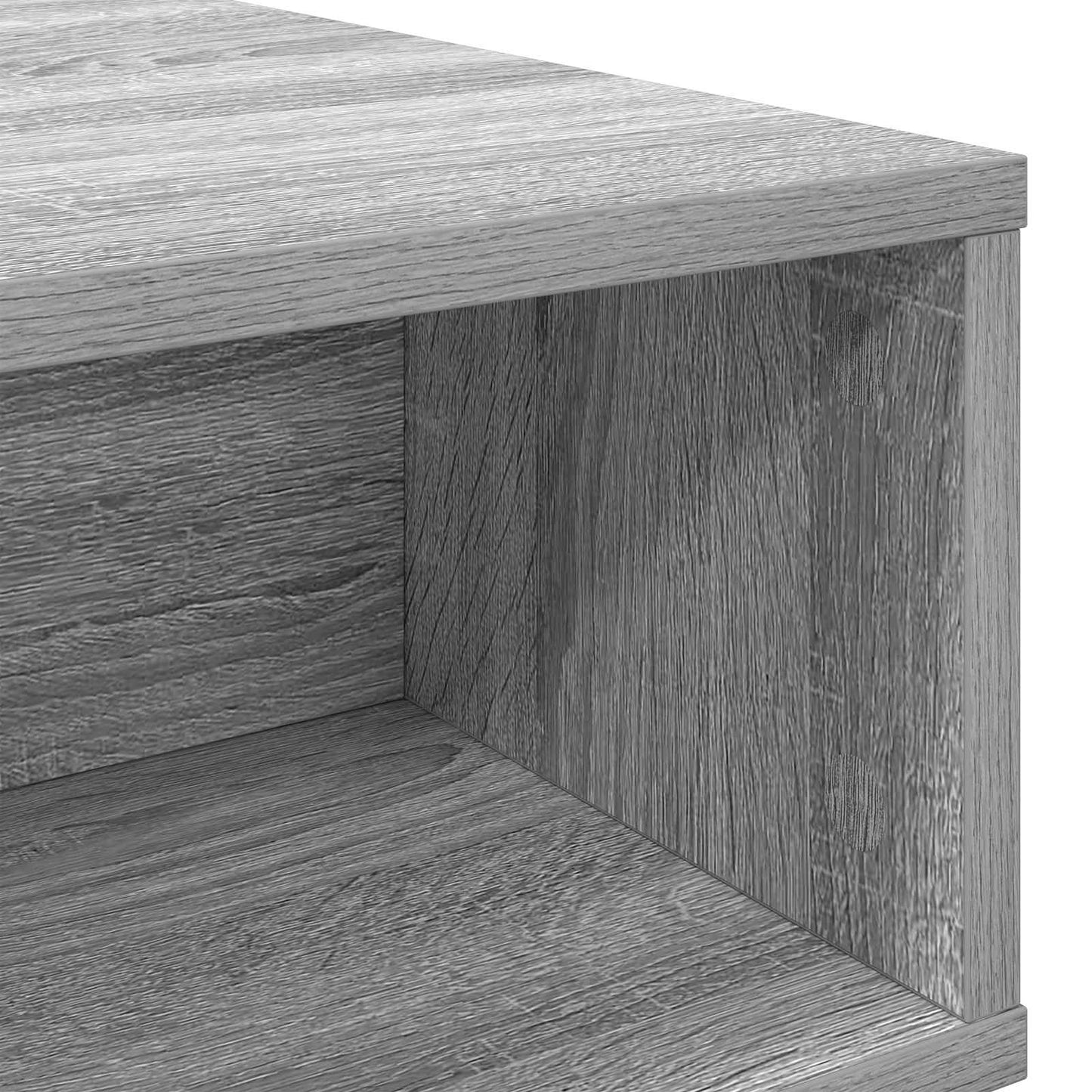 Salontafel Grijs Sonoma 100 x 46 x 35 cm Bewerkt hout is nu te koop bij PeponiXL, paradijselijk wonen!