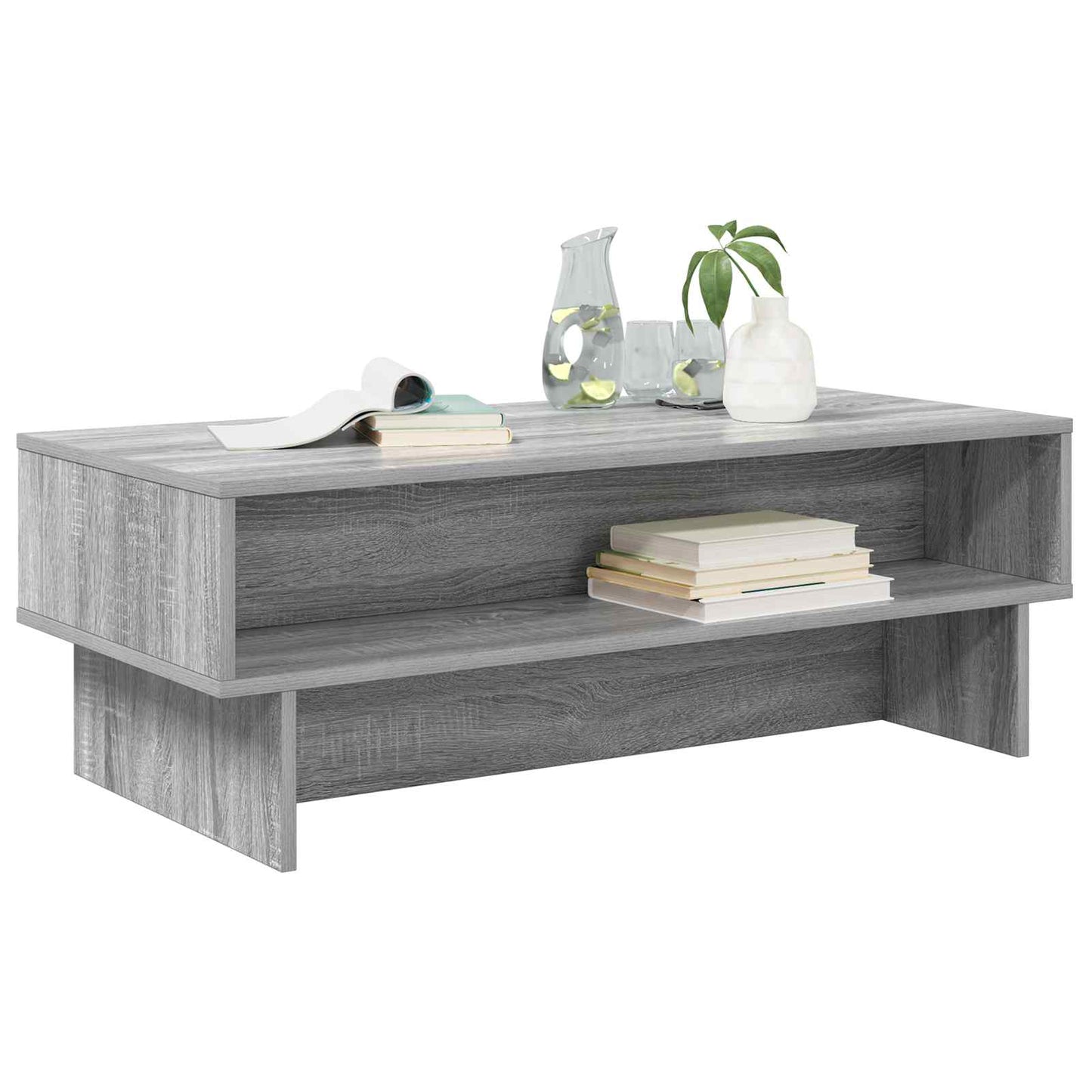 Salontafel Grijs Sonoma 100 x 46 x 35 cm Bewerkt hout is nu te koop bij PeponiXL, paradijselijk wonen!