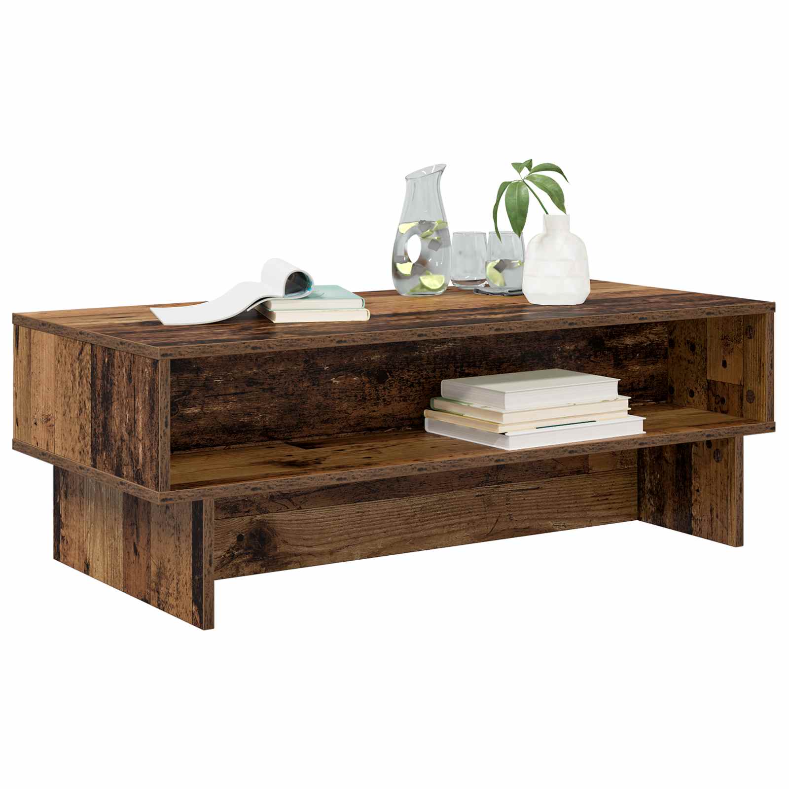 Salontafel Oudhout 100 x 46 x 35 cm Bewerkt hout is nu te koop bij PeponiXL, paradijselijk wonen!