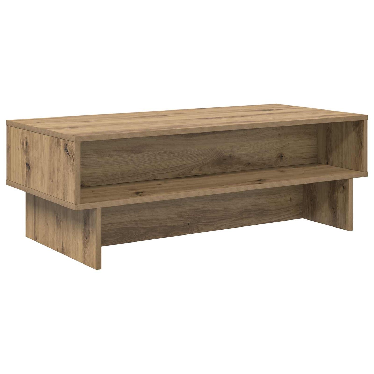 Salontafel Artisan Eiken 100 x 46 x 35 cm Bewerkt hout is nu te koop bij PeponiXL, paradijselijk wonen!