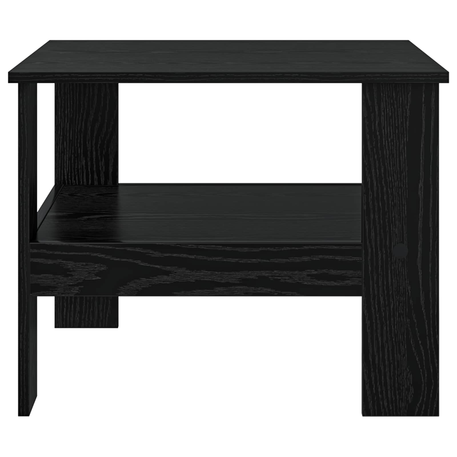Salontafel Zwart Eiken 57 x 55 x 45 cm Bewerkt hout is nu te koop bij PeponiXL, paradijselijk wonen!