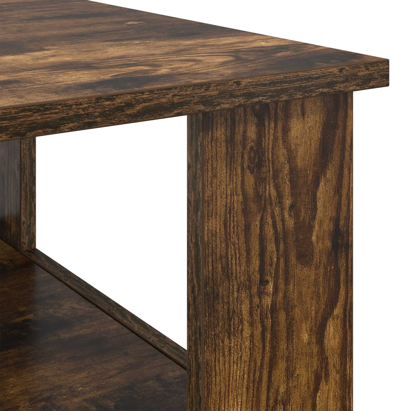 Salontafel Gerookt eiken 57 x 55 x 45 cm Bewerkt hout is nu te koop bij PeponiXL, paradijselijk wonen!