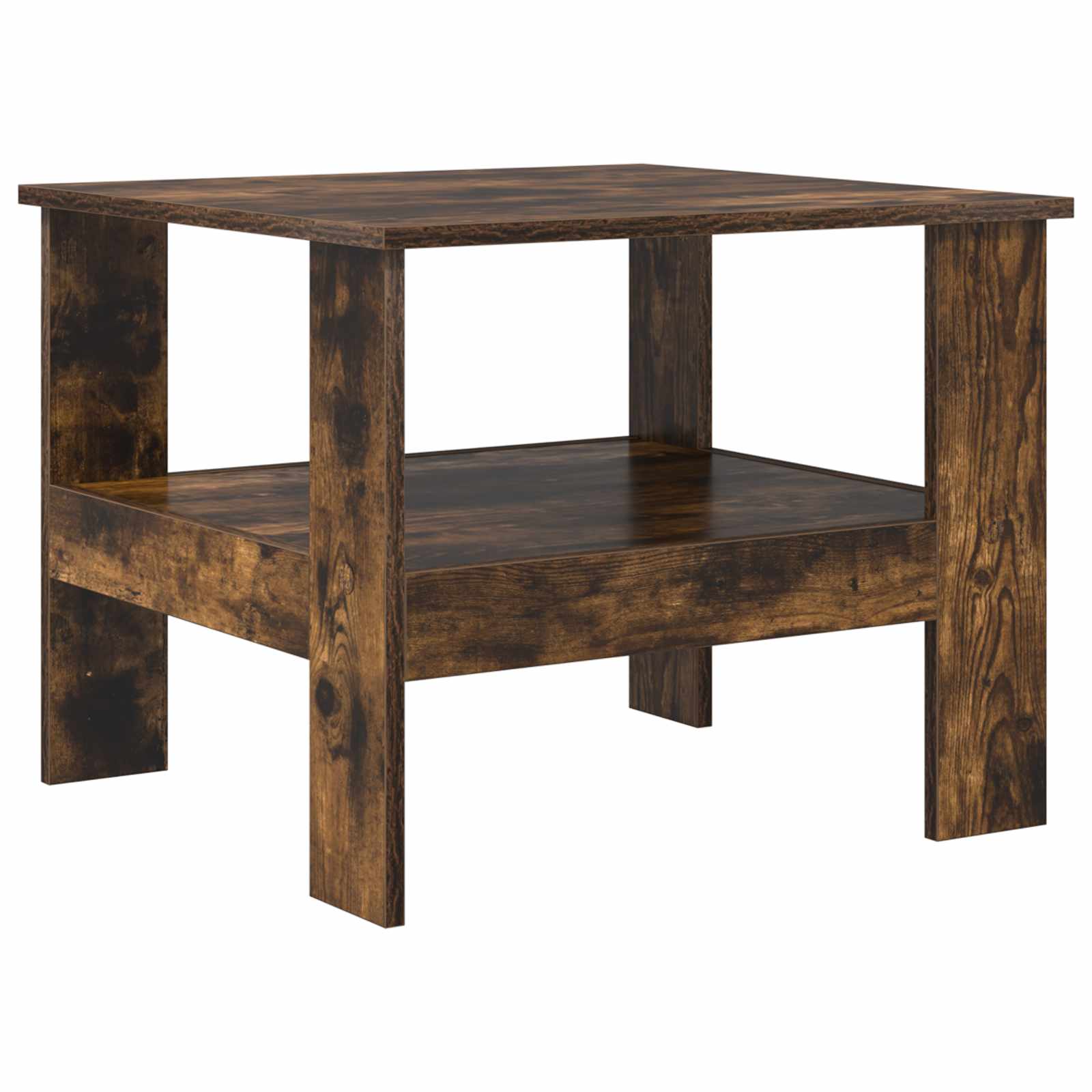 Salontafel Gerookt eiken 57 x 55 x 45 cm Bewerkt hout is nu te koop bij PeponiXL, paradijselijk wonen!
