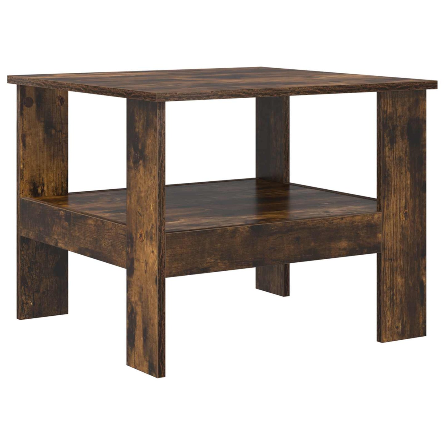 Salontafel Gerookt eiken 57 x 55 x 45 cm Bewerkt hout is nu te koop bij PeponiXL, paradijselijk wonen!