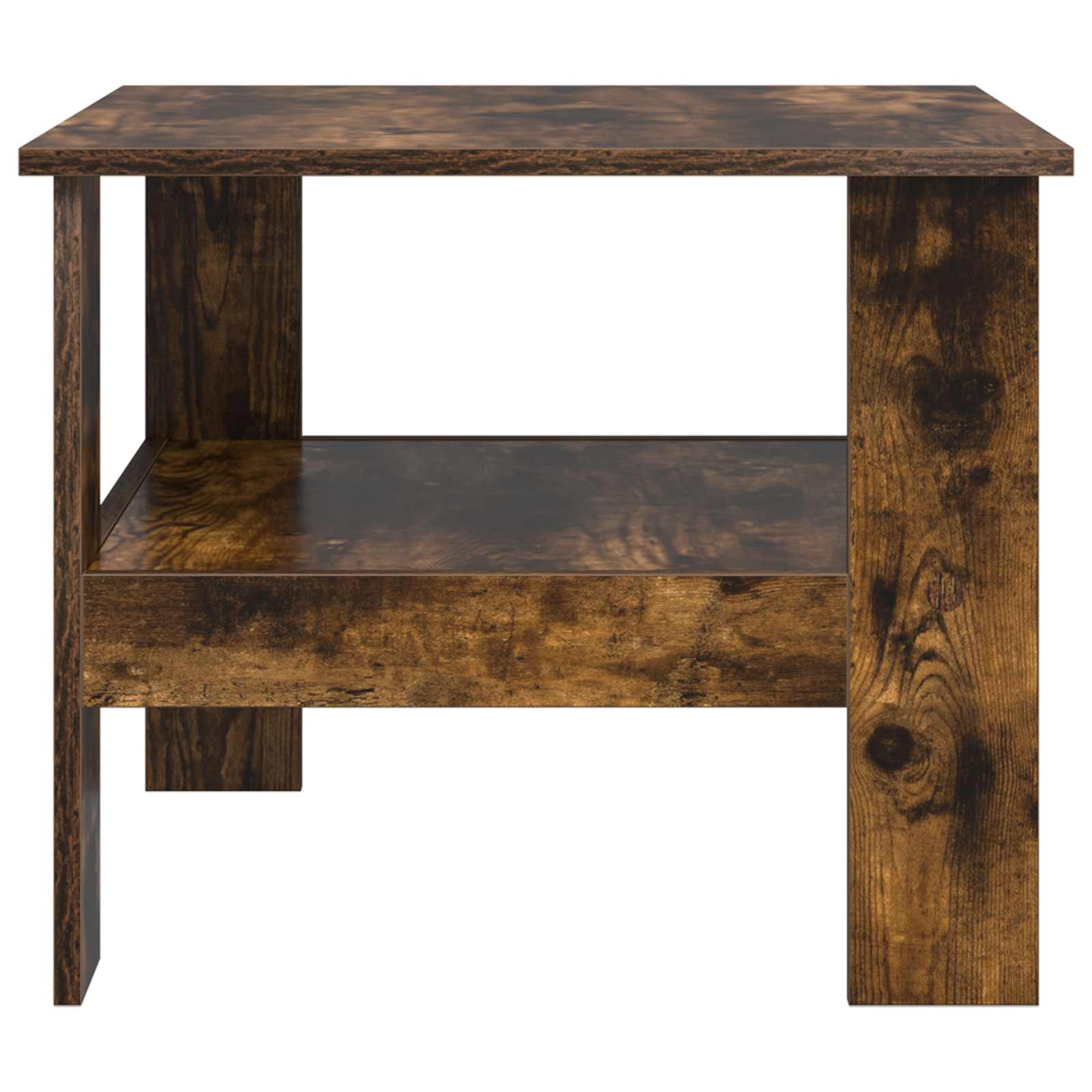 Salontafel Gerookt eiken 57 x 55 x 45 cm Bewerkt hout is nu te koop bij PeponiXL, paradijselijk wonen!