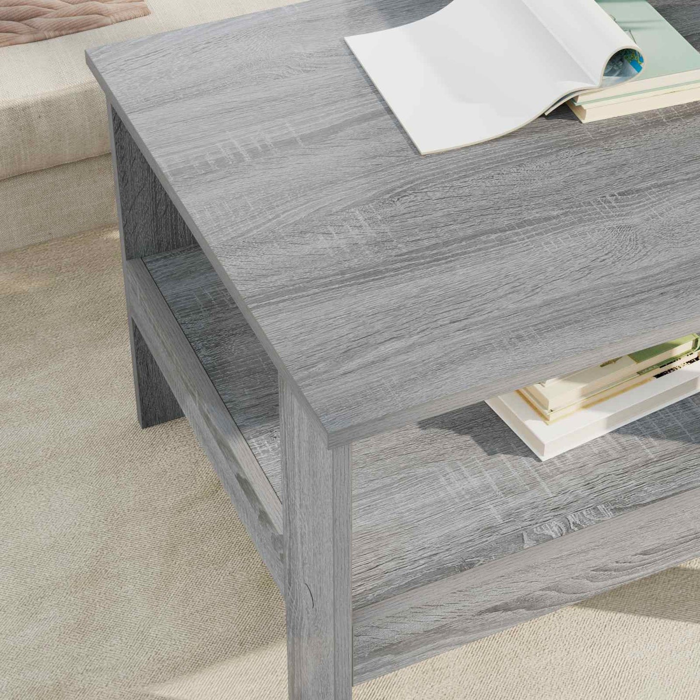 Salontafel Grijs Sonoma 57 x 55 x 45 cm Bewerkt hout is nu te koop bij PeponiXL, paradijselijk wonen!