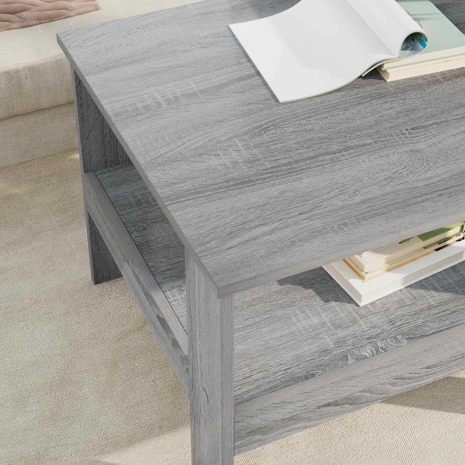 Salontafel Grijs Sonoma 57 x 55 x 45 cm Bewerkt hout is nu te koop bij PeponiXL, paradijselijk wonen!