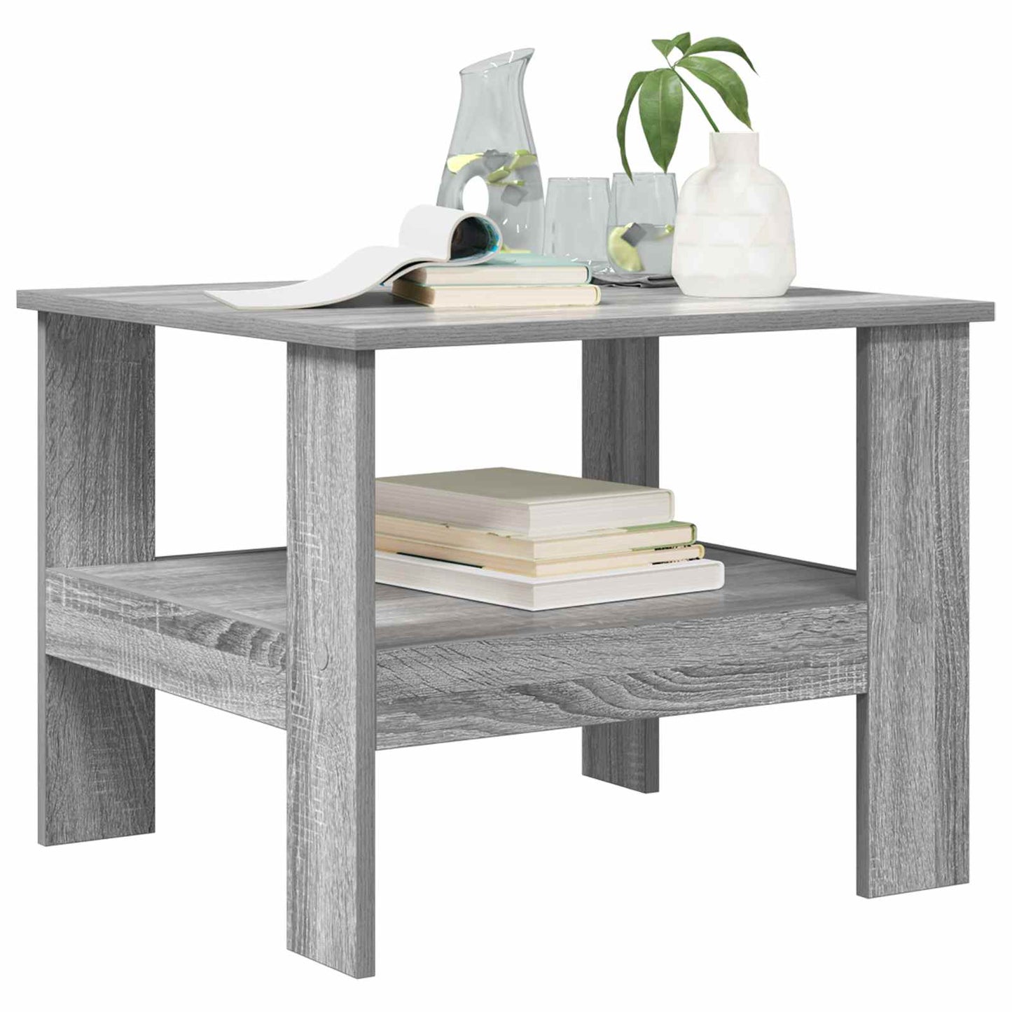 Salontafel Grijs Sonoma 57 x 55 x 45 cm Bewerkt hout is nu te koop bij PeponiXL, paradijselijk wonen!