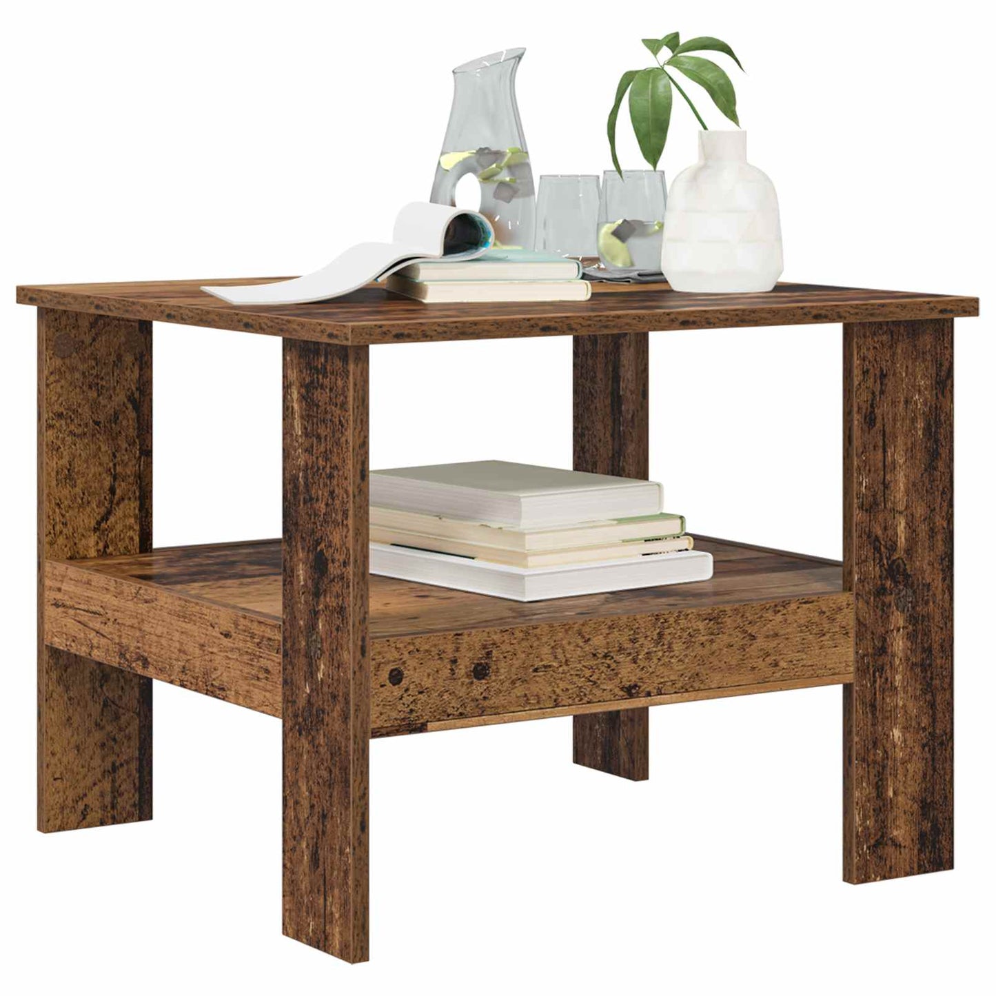 Salontafel Oudhout 57 x 55 x 45 cm Bewerkt hout is nu te koop bij PeponiXL, paradijselijk wonen!