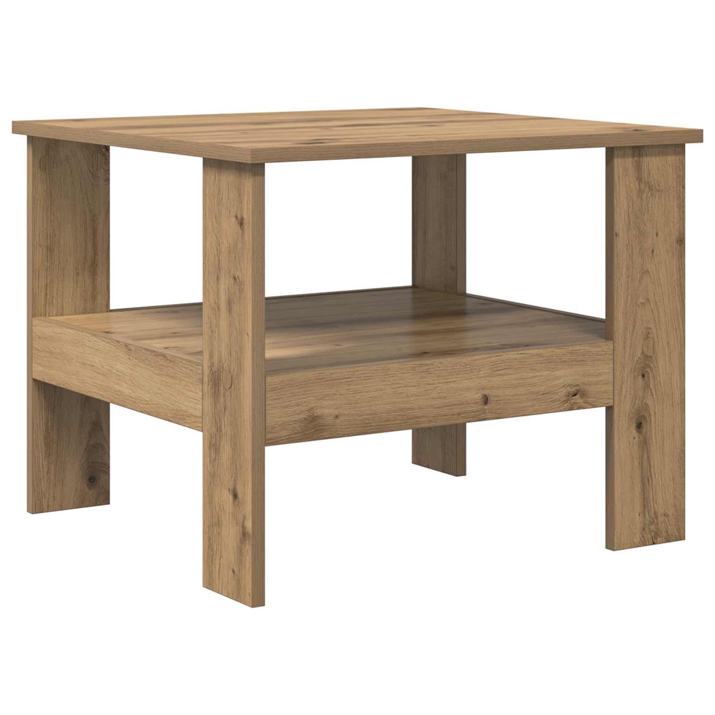 Salontafel Artisan Eiken 57 x 55 x 45 cm Bewerkt hout is nu te koop bij PeponiXL, paradijselijk wonen!