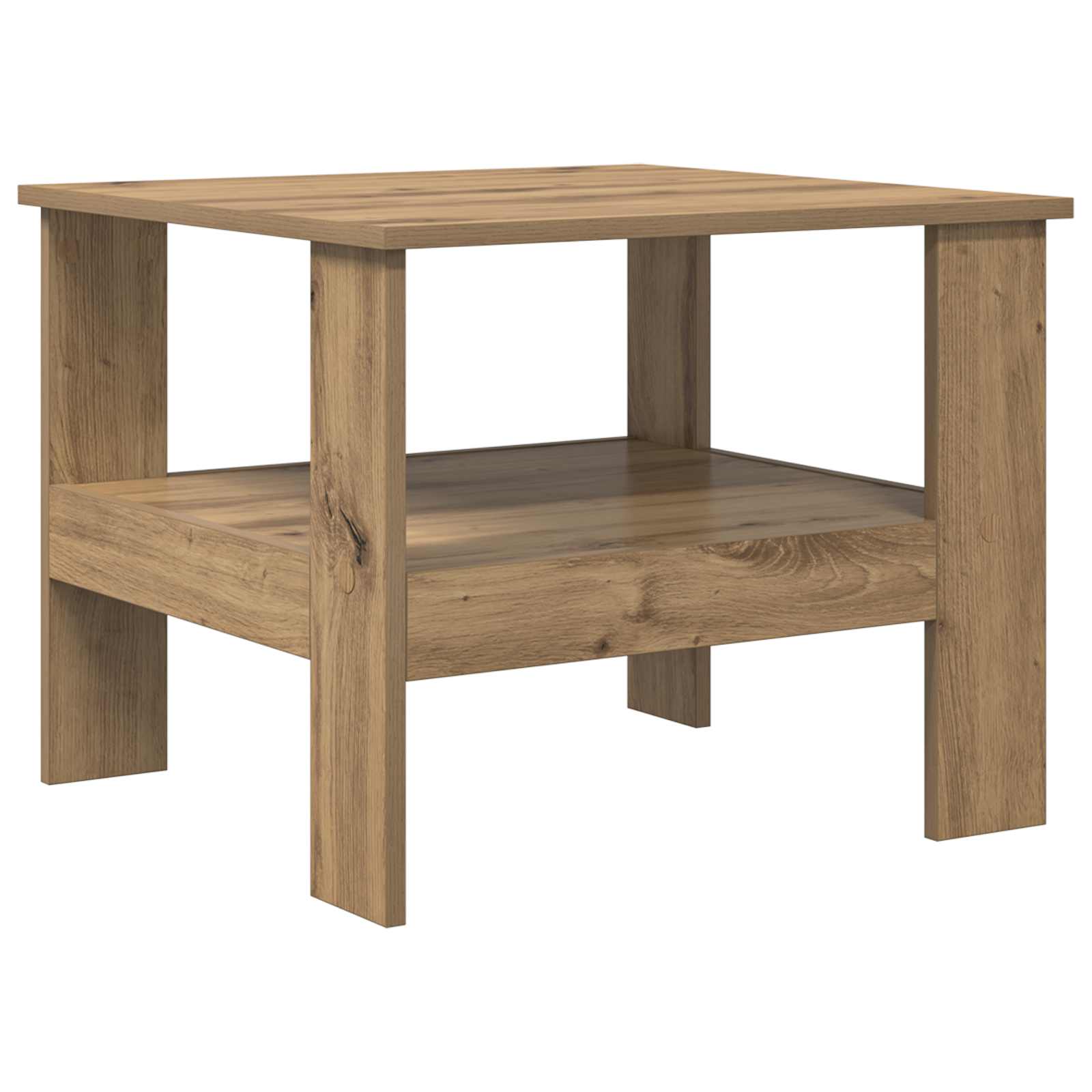 Salontafel Artisan Eiken 57 x 55 x 45 cm Bewerkt hout is nu te koop bij PeponiXL, paradijselijk wonen!
