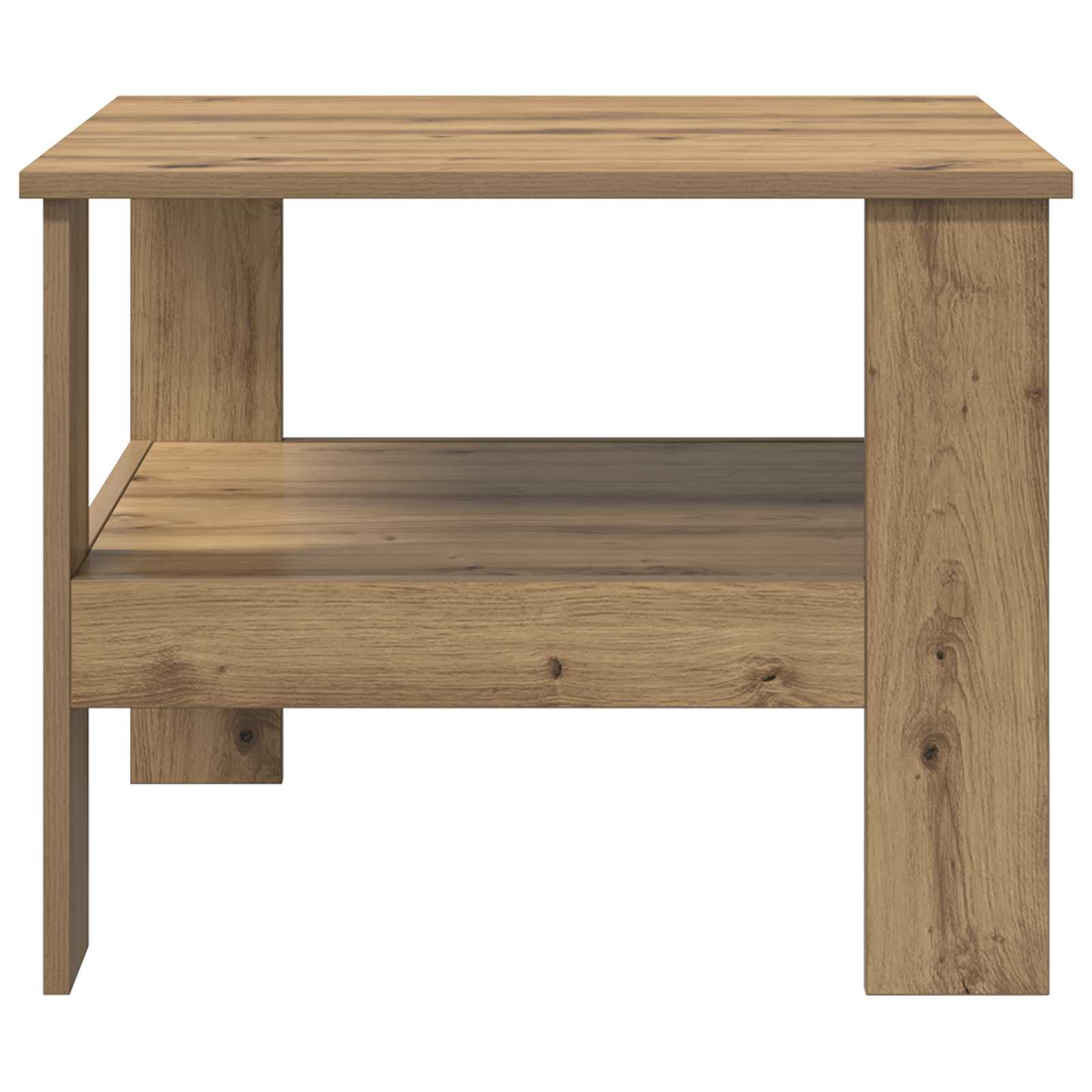 Salontafel Artisan Eiken 57 x 55 x 45 cm Bewerkt hout is nu te koop bij PeponiXL, paradijselijk wonen!