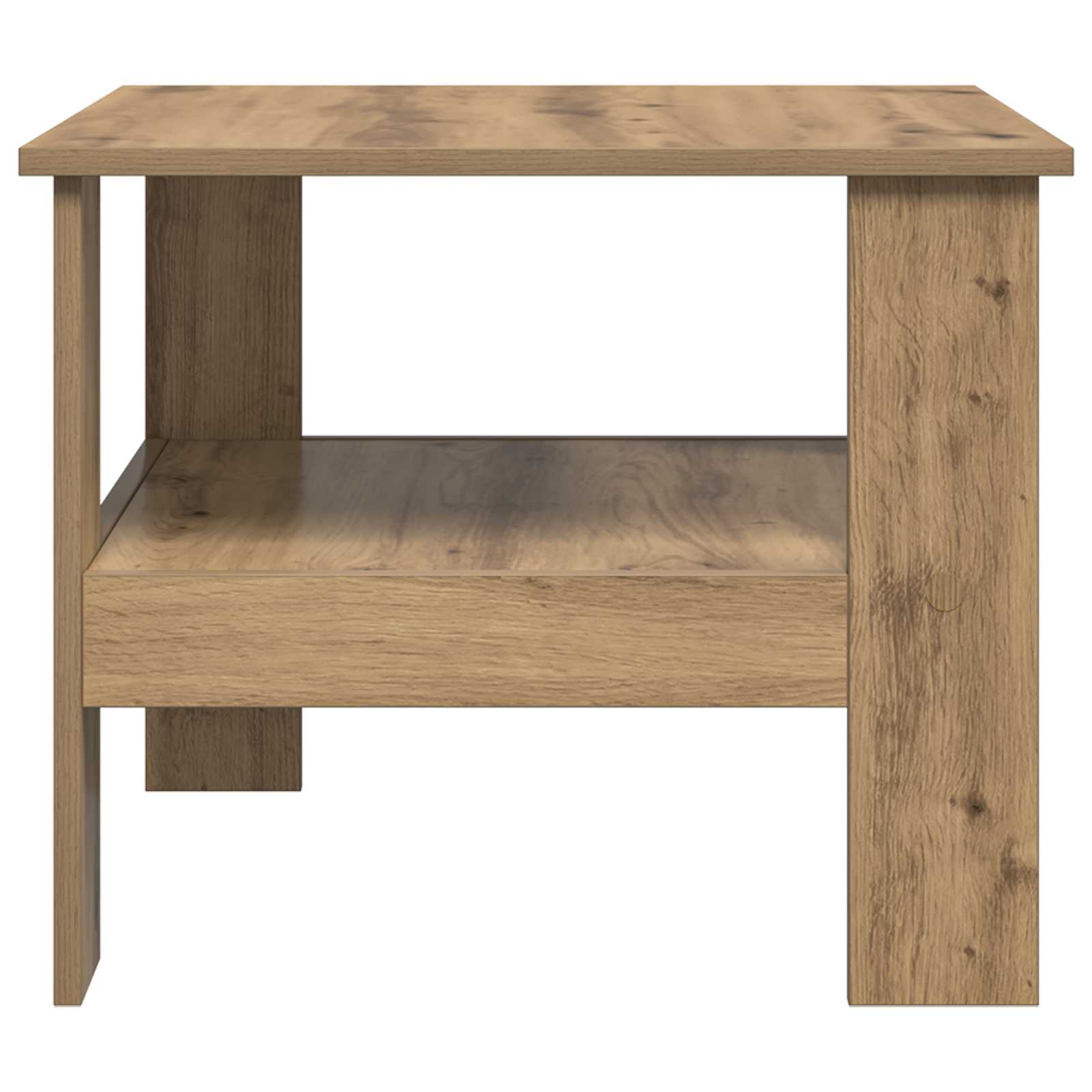 Salontafel Artisan Eiken 57 x 55 x 45 cm Bewerkt hout is nu te koop bij PeponiXL, paradijselijk wonen!