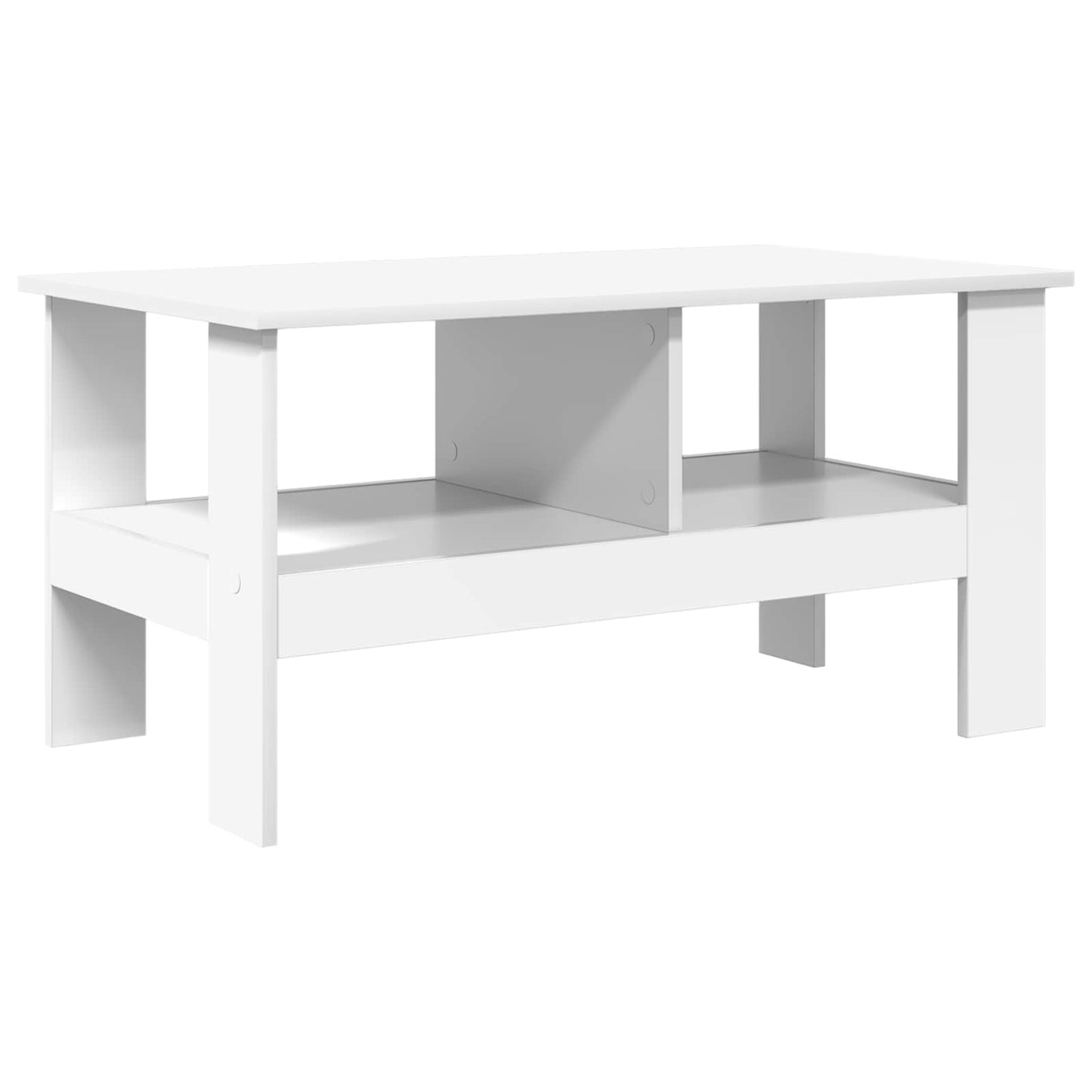 Salontafel Wit 90 x 50 x 45 cm Bewerkt hout is nu te koop bij PeponiXL, paradijselijk wonen!