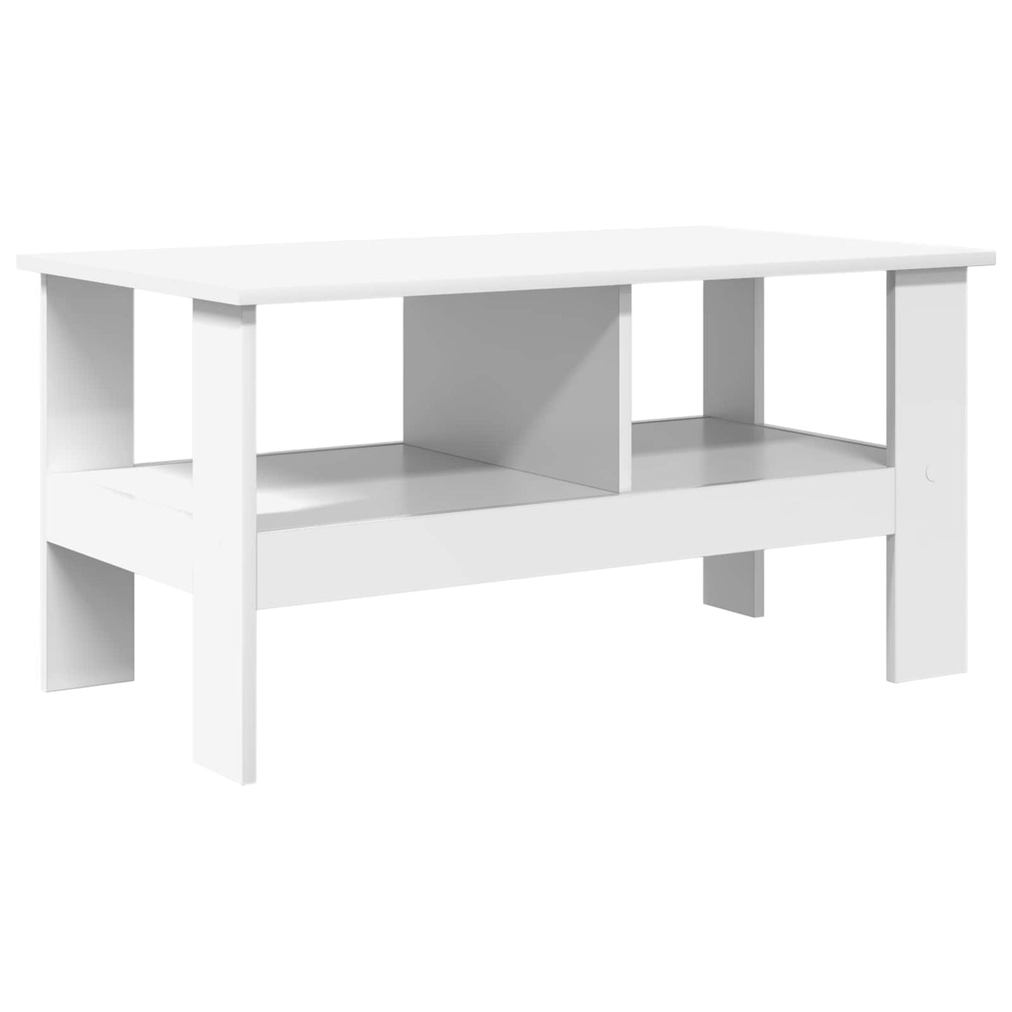 Salontafel Wit 90 x 50 x 45 cm Bewerkt hout is nu te koop bij PeponiXL, paradijselijk wonen!