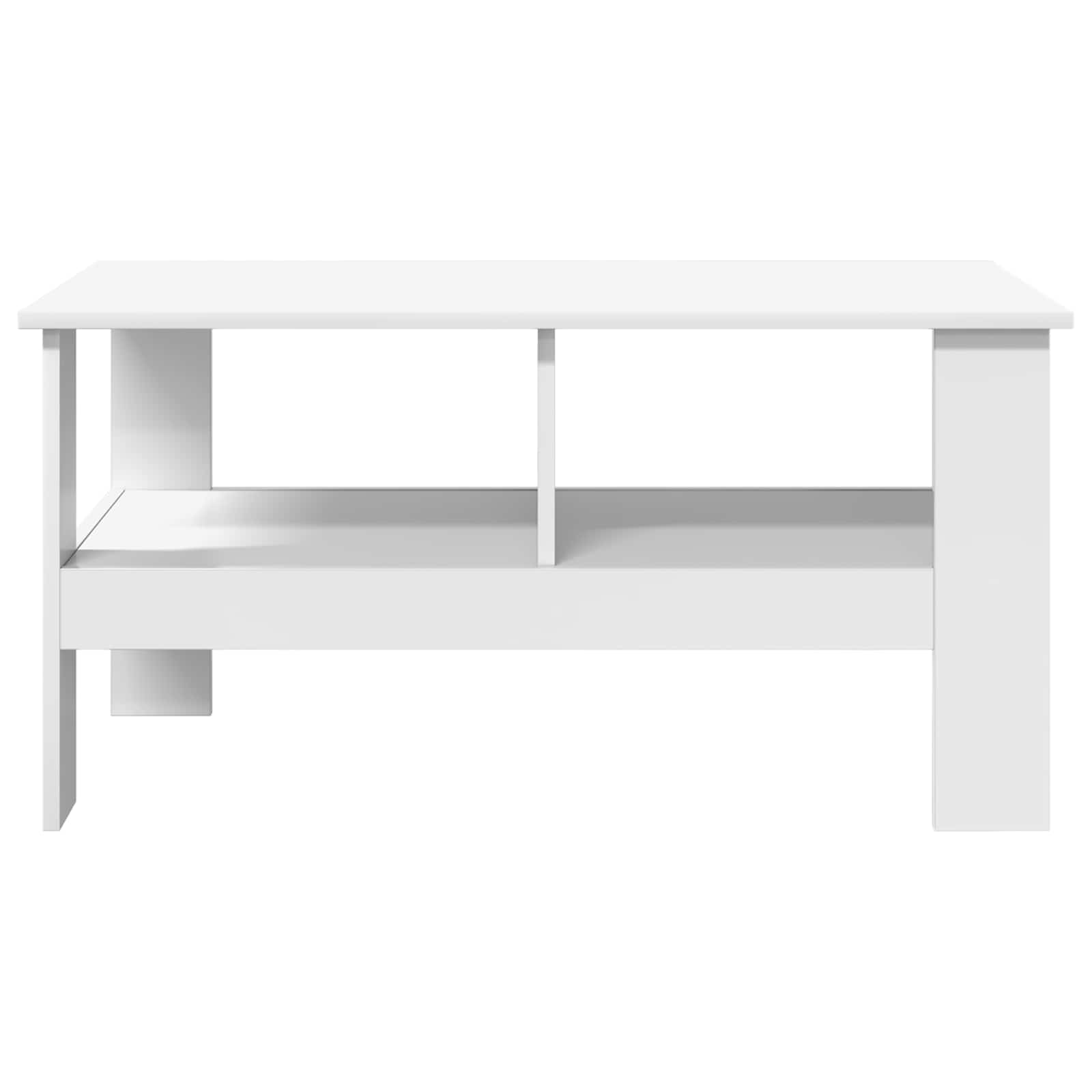 Salontafel Wit 90 x 50 x 45 cm Bewerkt hout is nu te koop bij PeponiXL, paradijselijk wonen!