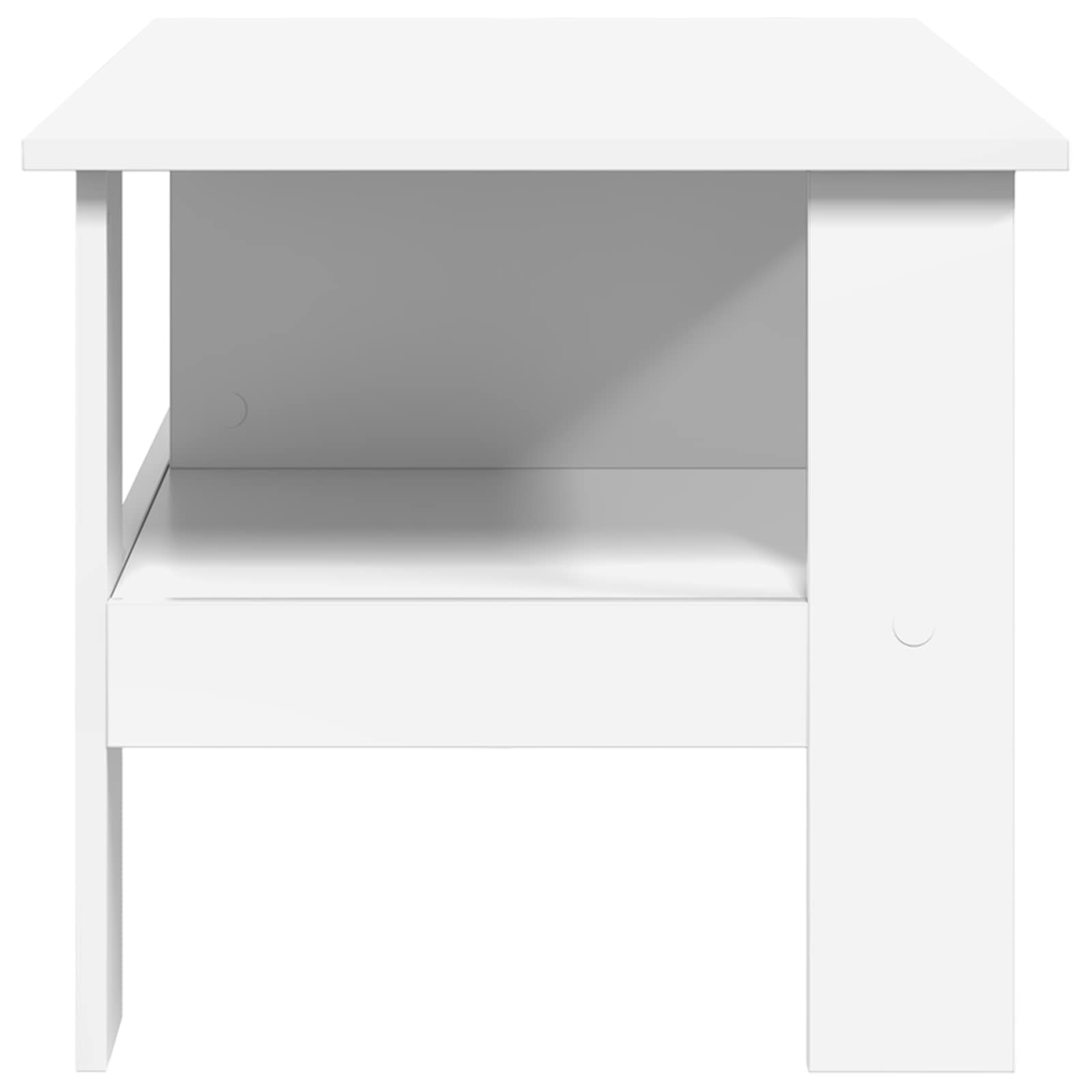 Salontafel Wit 90 x 50 x 45 cm Bewerkt hout is nu te koop bij PeponiXL, paradijselijk wonen!
