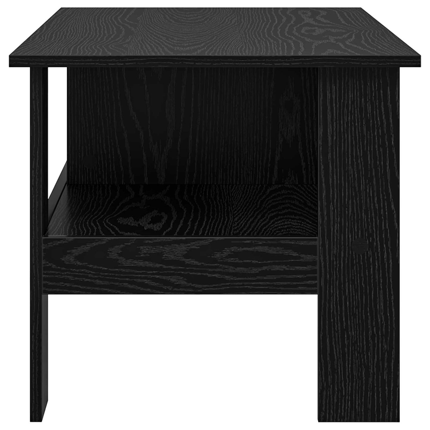 Salontafel Zwart Eiken 90 x 50 x 45 cm Bewerkt hout is nu te koop bij PeponiXL, paradijselijk wonen!