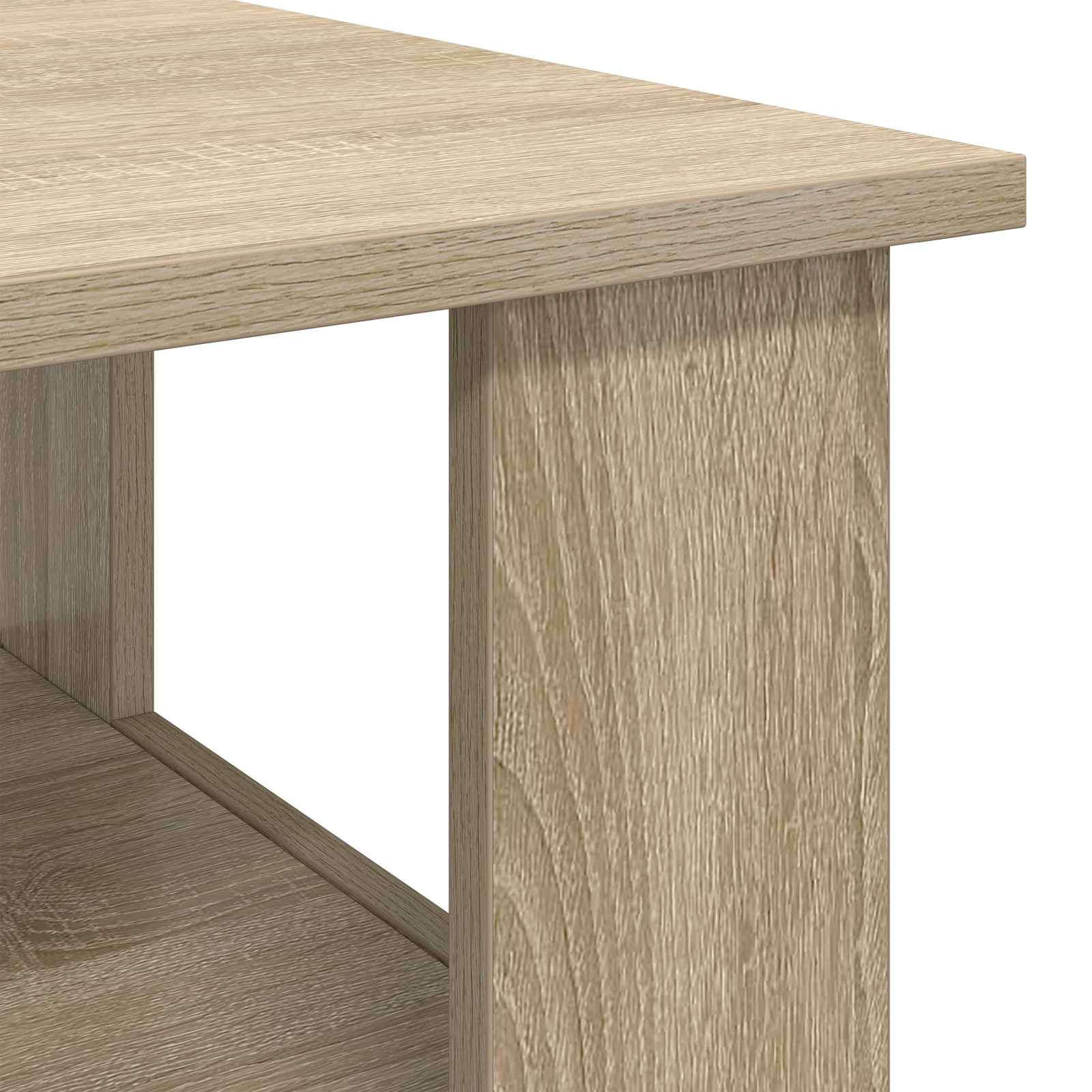 Salontafel Sonoma Eiken 90 x 50 x 45 cm Bewerkt hout is nu te koop bij PeponiXL, paradijselijk wonen!