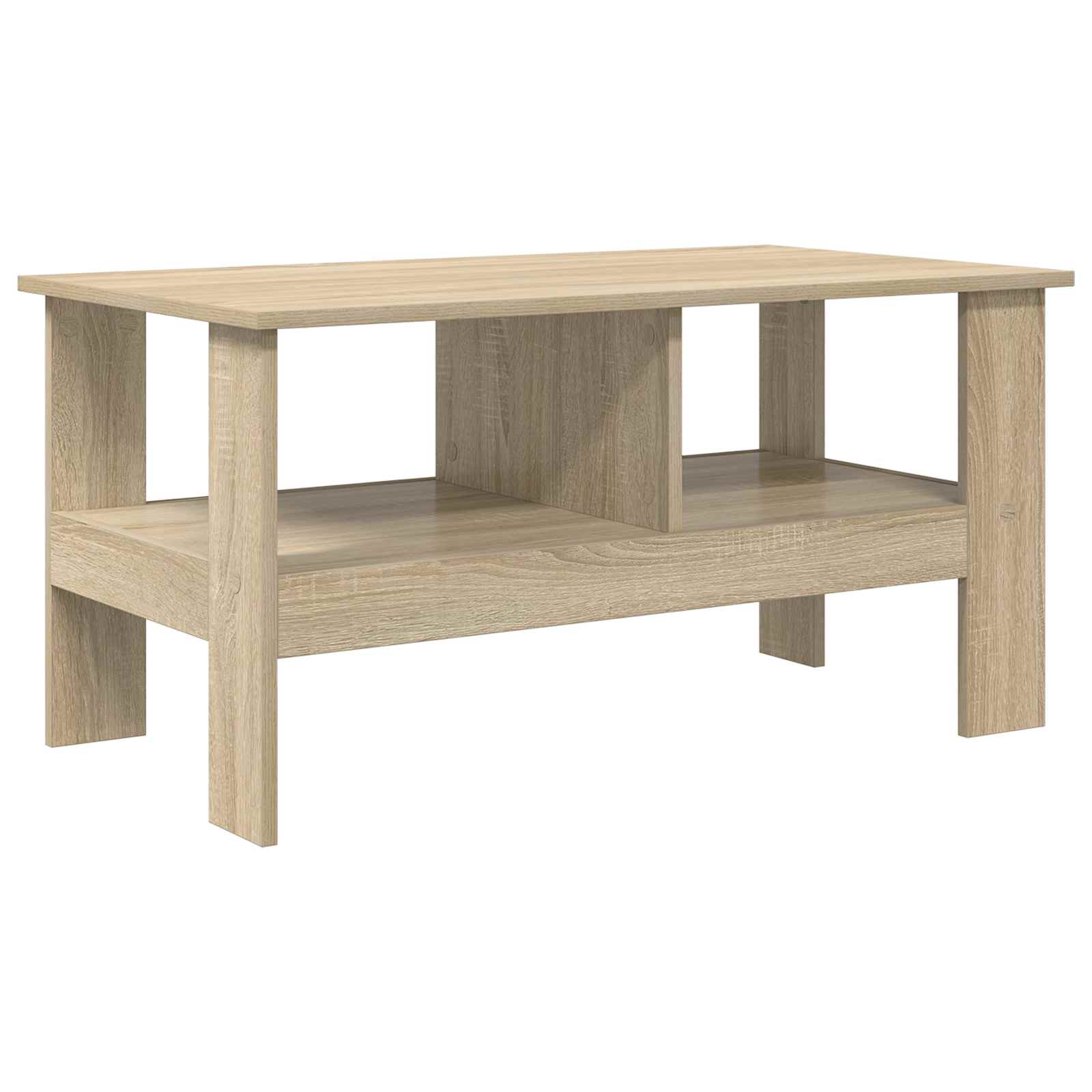 Salontafel Sonoma Eiken 90 x 50 x 45 cm Bewerkt hout is nu te koop bij PeponiXL, paradijselijk wonen!