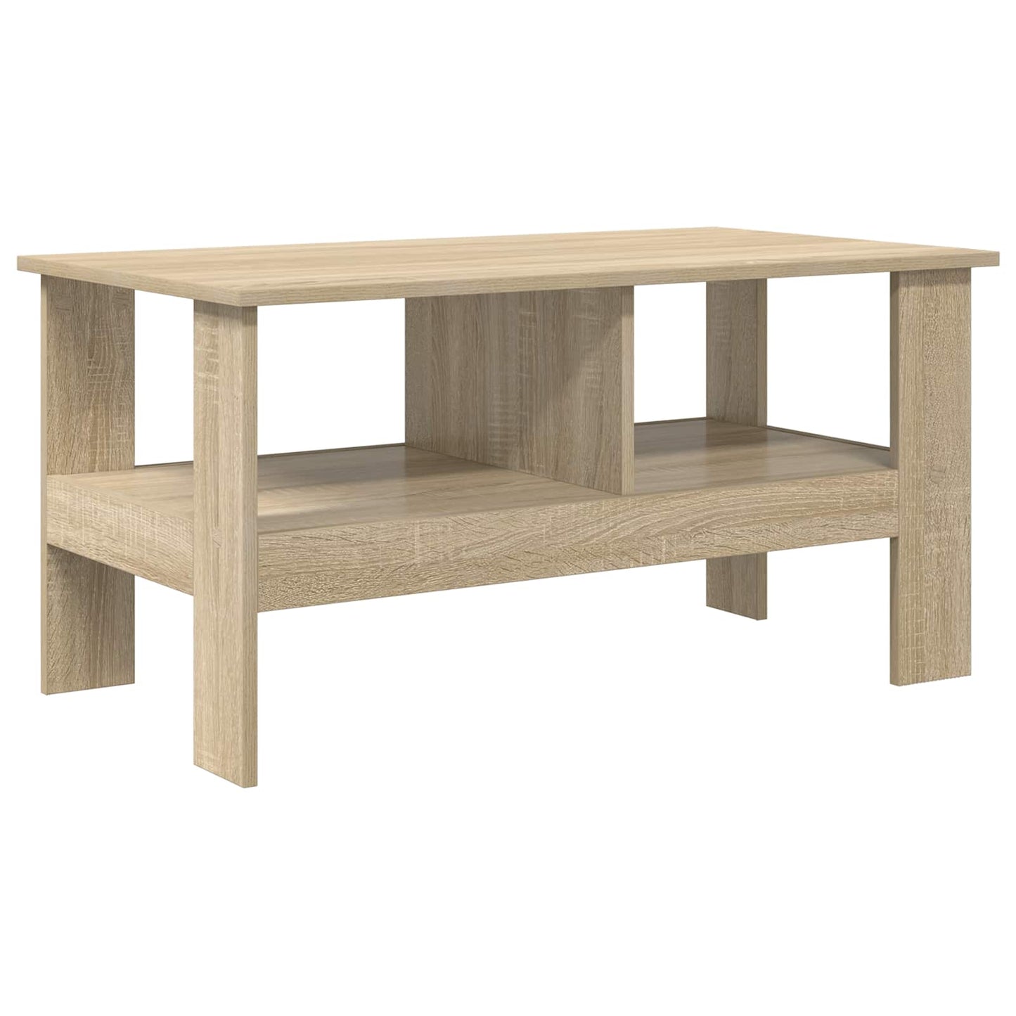 Salontafel Sonoma Eiken 90 x 50 x 45 cm Bewerkt hout is nu te koop bij PeponiXL, paradijselijk wonen!