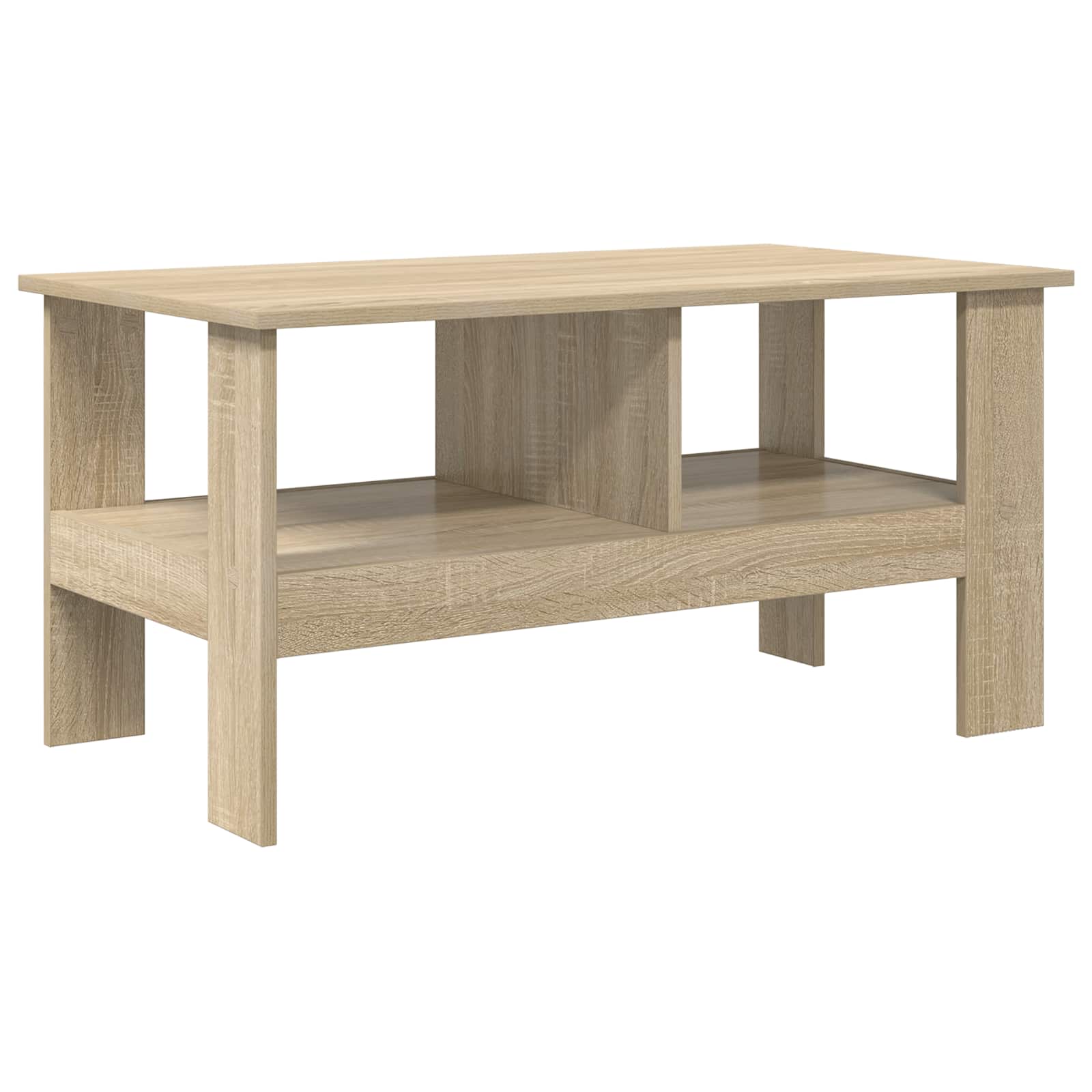 Salontafel Sonoma Eiken 90 x 50 x 45 cm Bewerkt hout is nu te koop bij PeponiXL, paradijselijk wonen!