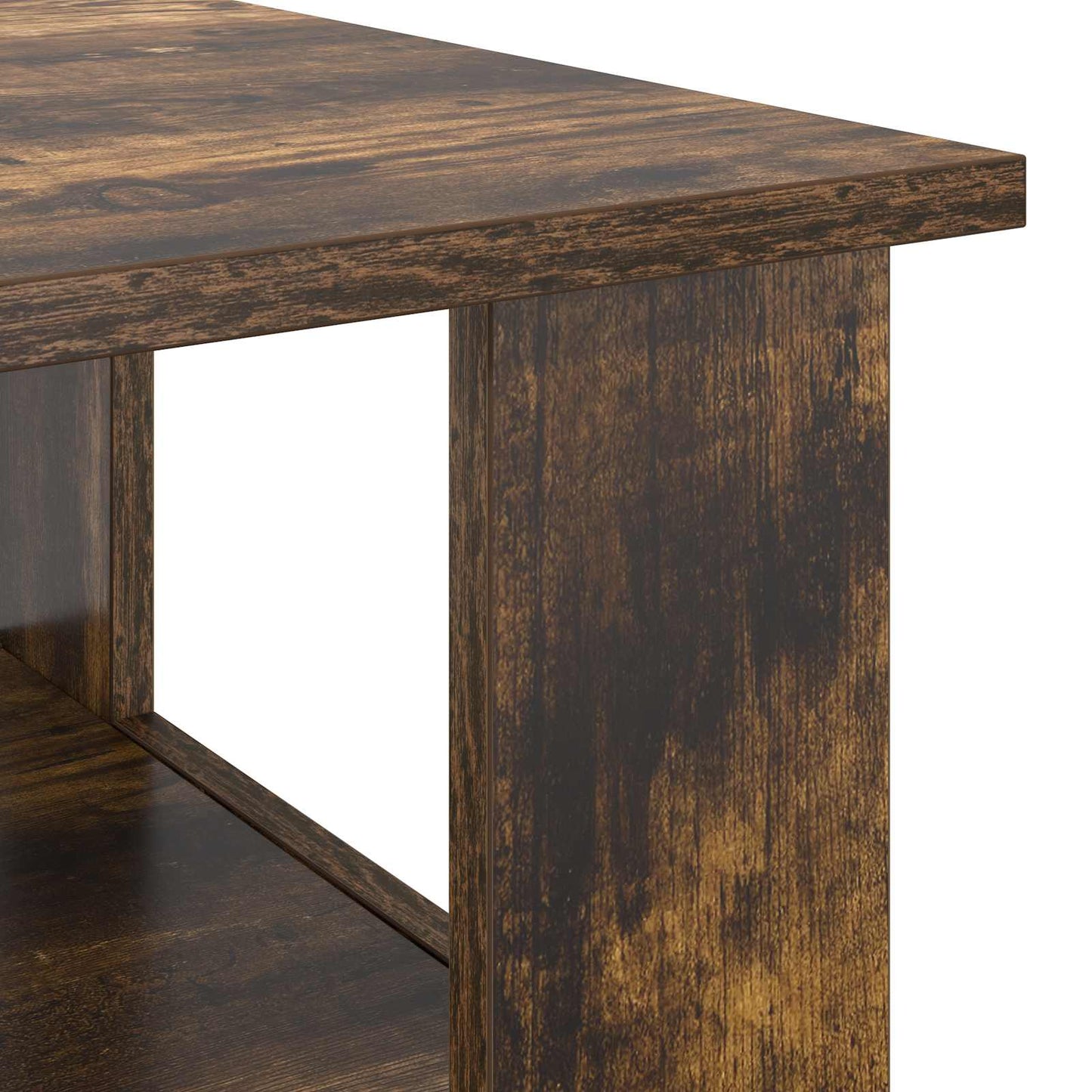 Salontafel Gerookt eiken 90 x 50 x 45 cm Bewerkt hout is nu te koop bij PeponiXL, paradijselijk wonen!