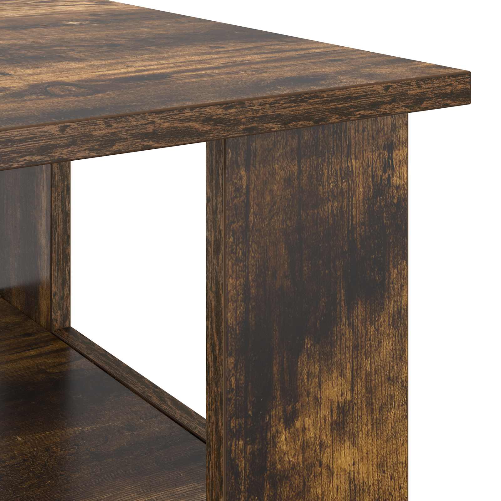 Salontafel Gerookt eiken 90 x 50 x 45 cm Bewerkt hout is nu te koop bij PeponiXL, paradijselijk wonen!