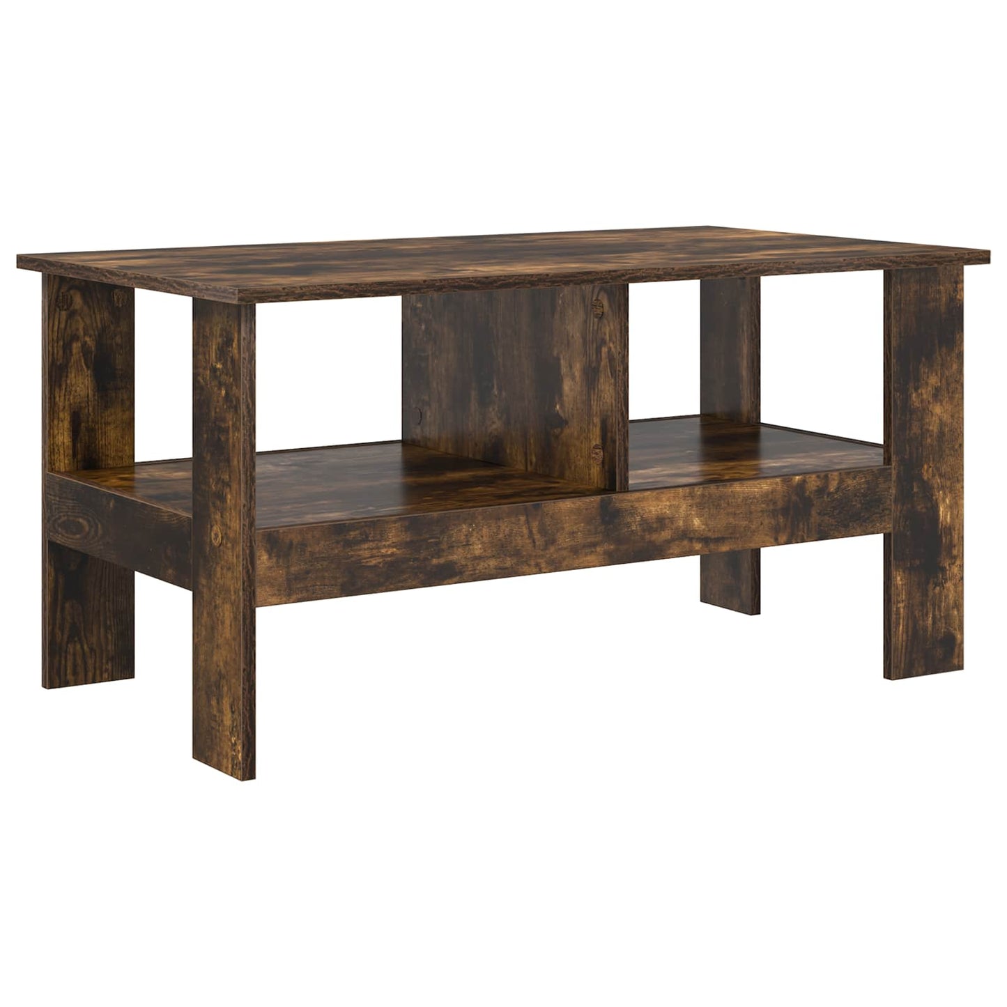 Salontafel Gerookt eiken 90 x 50 x 45 cm Bewerkt hout is nu te koop bij PeponiXL, paradijselijk wonen!