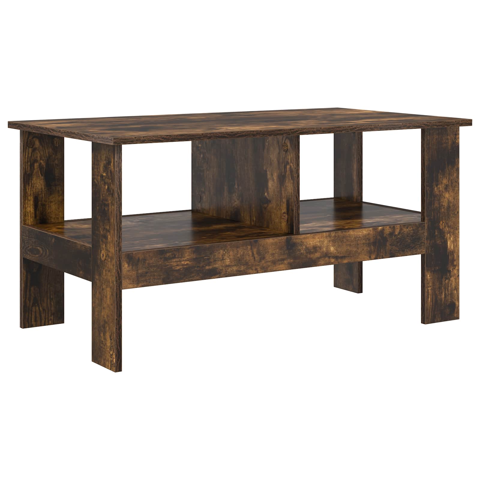 Salontafel Gerookt eiken 90 x 50 x 45 cm Bewerkt hout is nu te koop bij PeponiXL, paradijselijk wonen!