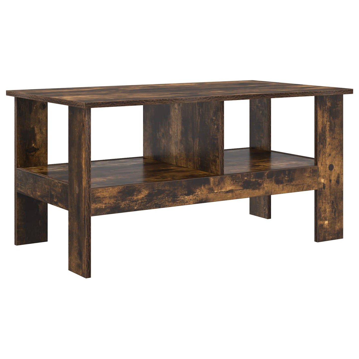 Salontafel Gerookt eiken 90 x 50 x 45 cm Bewerkt hout is nu te koop bij PeponiXL, paradijselijk wonen!