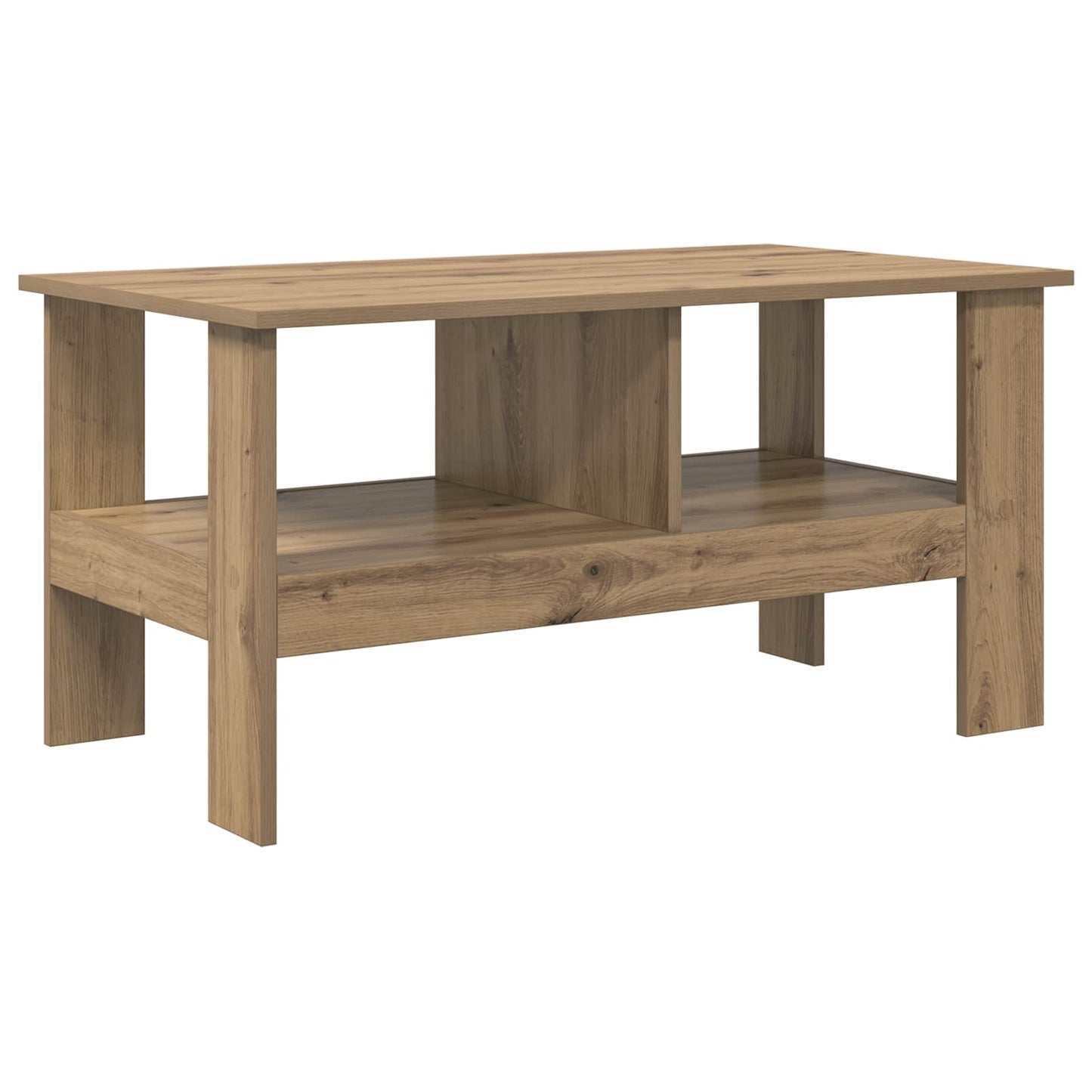 Salontafel Artisan Eiken 90 x 50 x 45 cm Bewerkt hout is nu te koop bij PeponiXL, paradijselijk wonen!