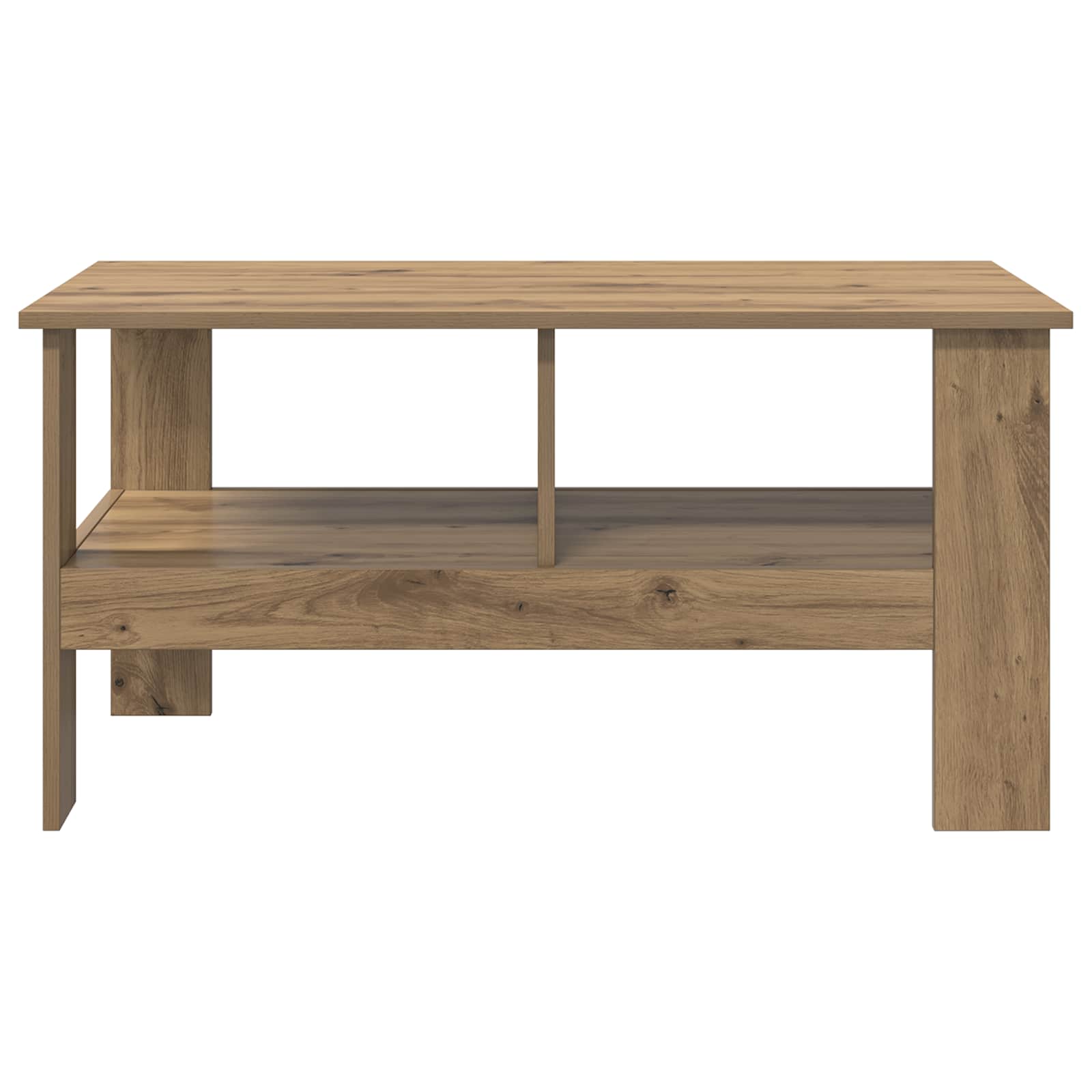 Salontafel Artisan Eiken 90 x 50 x 45 cm Bewerkt hout is nu te koop bij PeponiXL, paradijselijk wonen!