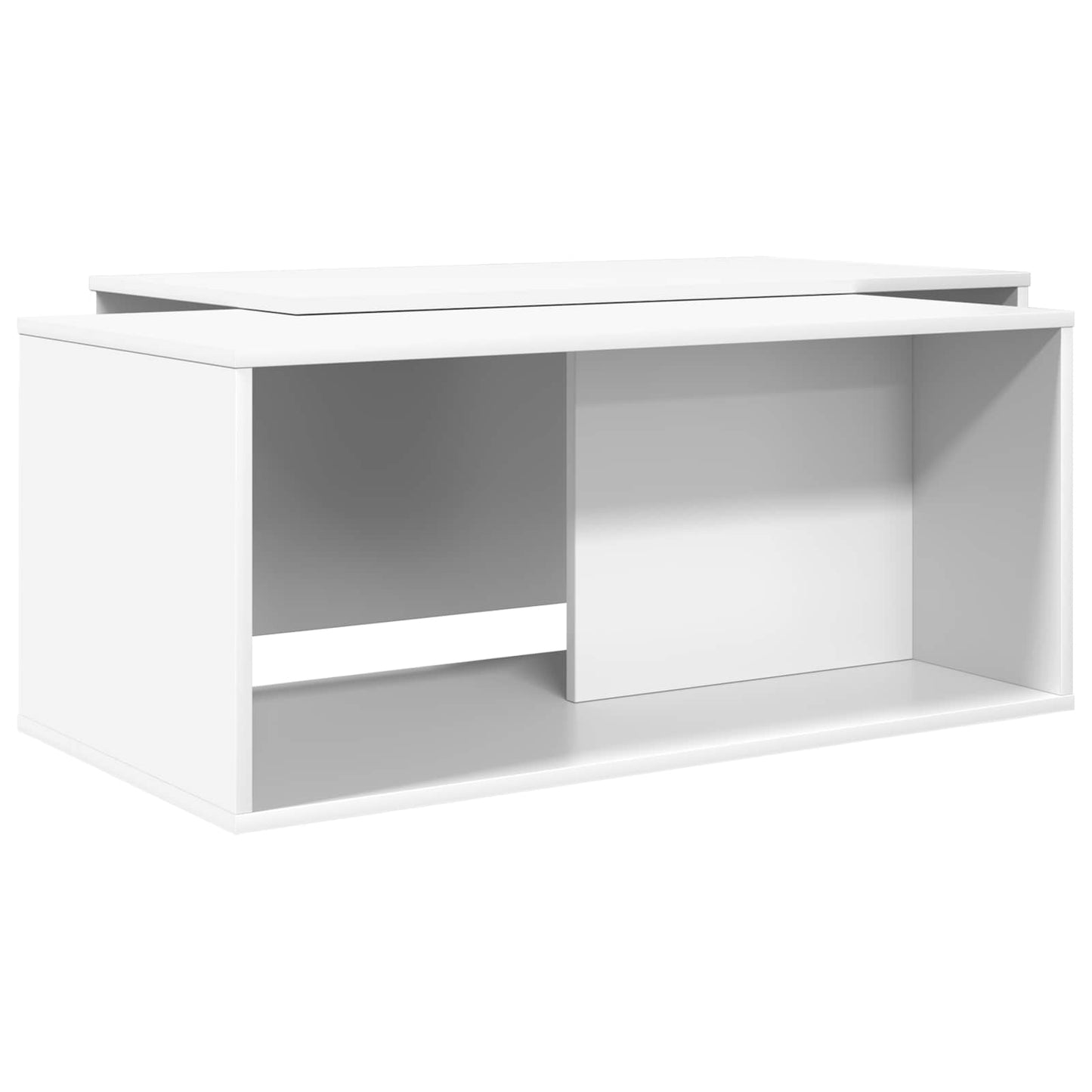 Koffietafel Set 2 pcs Wit Bewerkt hout is nu te koop bij PeponiXL, paradijselijk wonen!