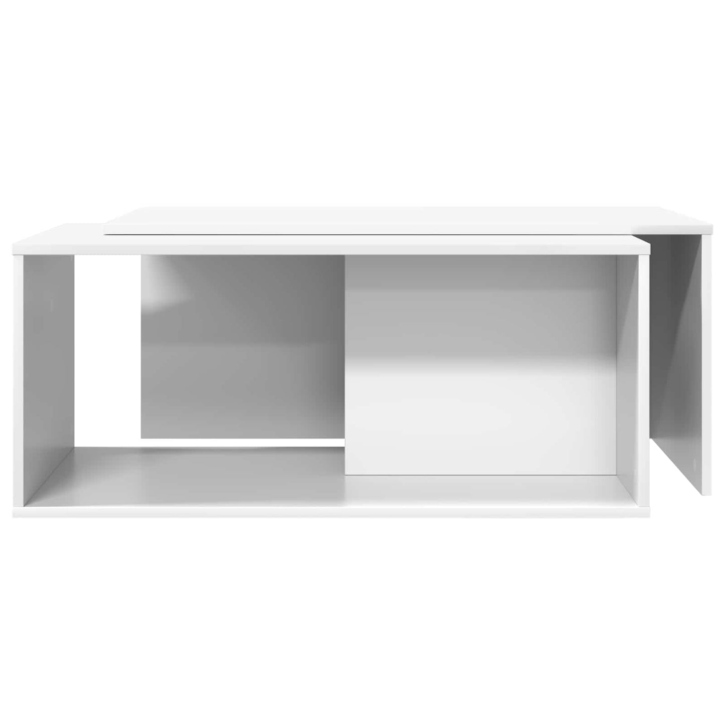 Koffietafel Set 2 pcs Wit Bewerkt hout is nu te koop bij PeponiXL, paradijselijk wonen!