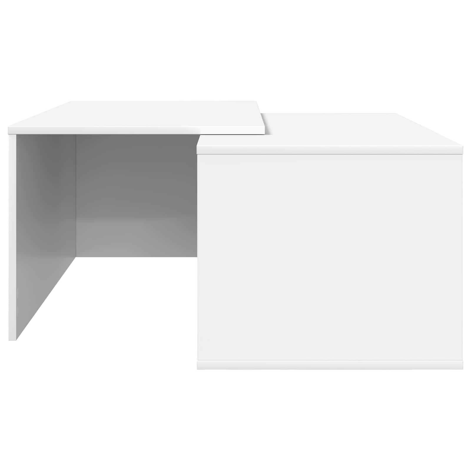 Koffietafel Set 2 pcs Wit Bewerkt hout is nu te koop bij PeponiXL, paradijselijk wonen!
