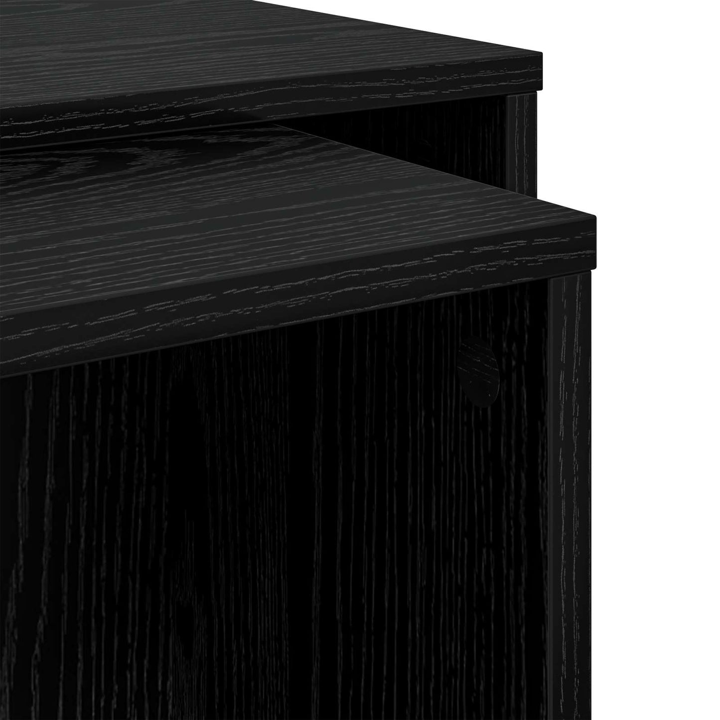 Koffietafel Set 2 pcs Zwart Eiken Bewerkt hout is nu te koop bij PeponiXL, paradijselijk wonen!