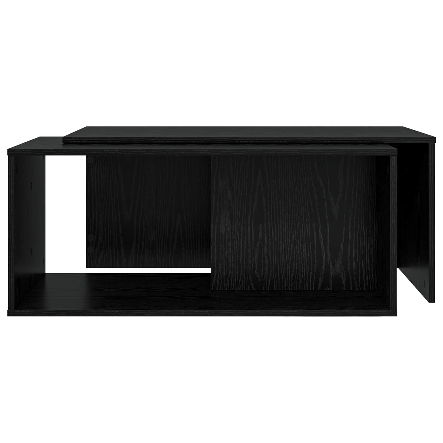 Koffietafel Set 2 pcs Zwart Eiken Bewerkt hout is nu te koop bij PeponiXL, paradijselijk wonen!