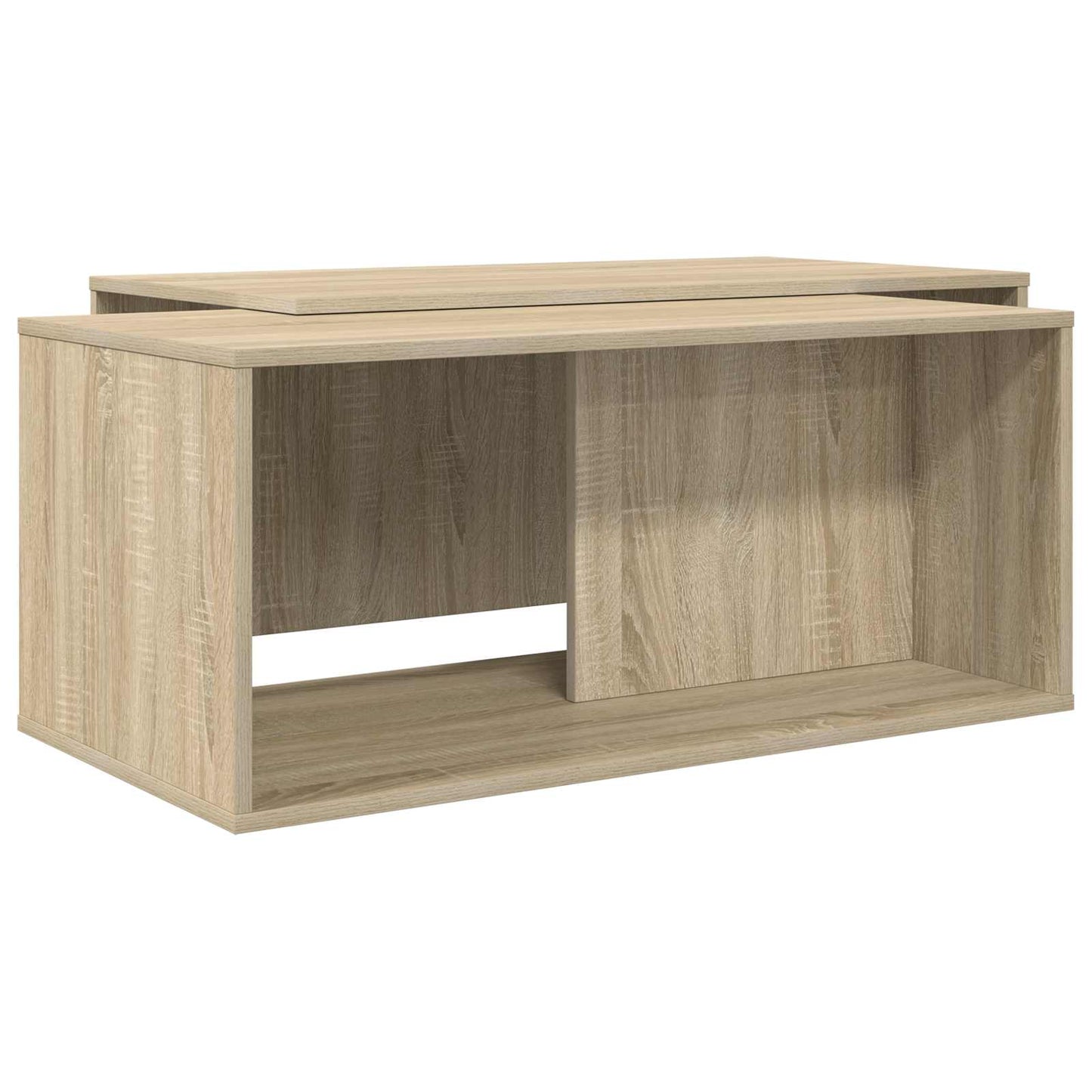 Koffietafel Set 2 pcs Sonoma Eiken Bewerkt hout is nu te koop bij PeponiXL, paradijselijk wonen!