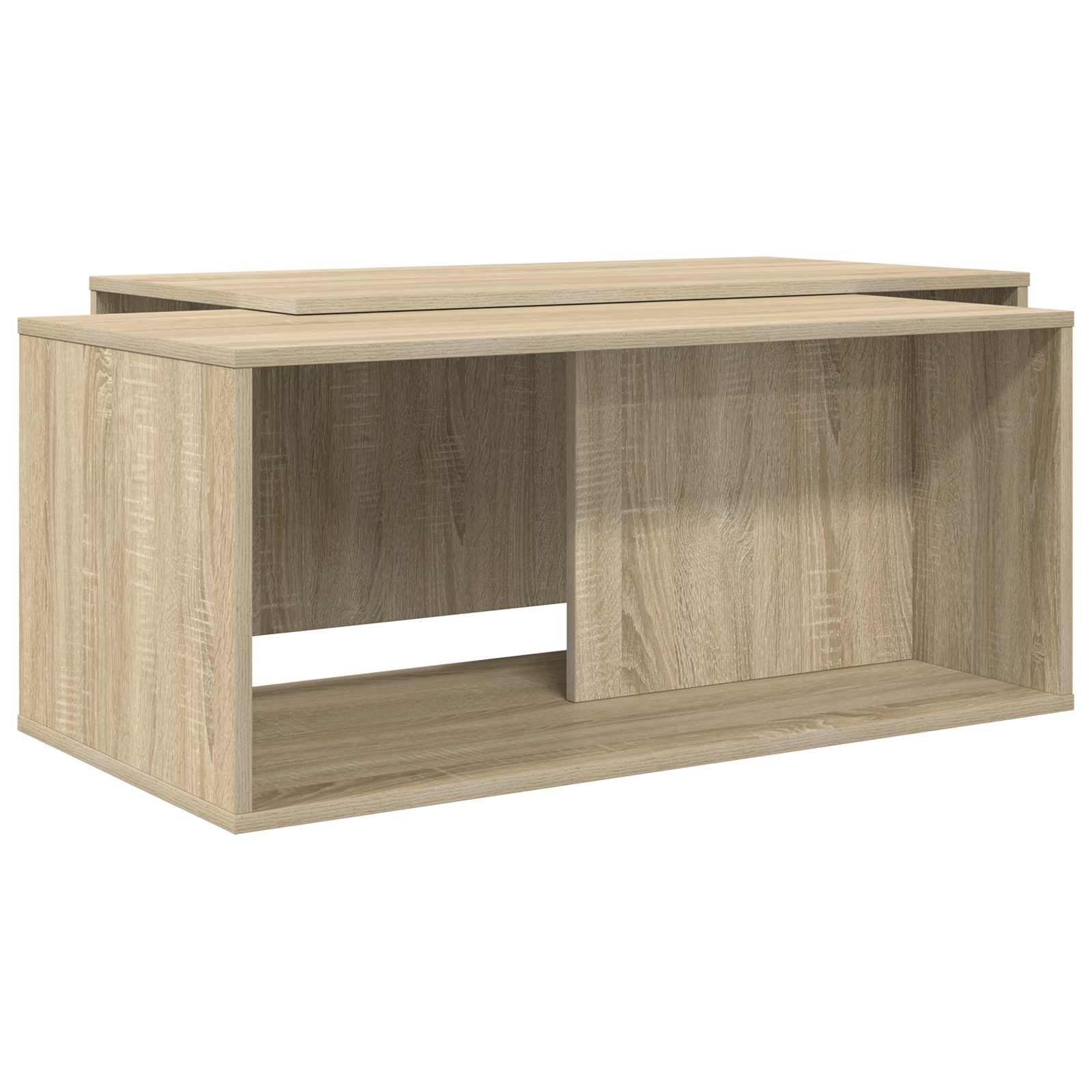 Koffietafel Set 2 pcs Sonoma Eiken Bewerkt hout is nu te koop bij PeponiXL, paradijselijk wonen!