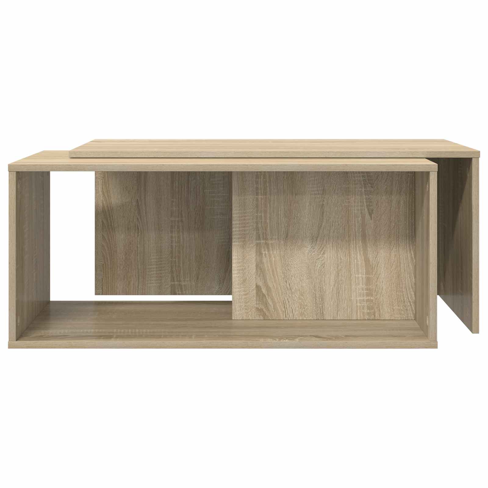 Koffietafel Set 2 pcs Sonoma Eiken Bewerkt hout is nu te koop bij PeponiXL, paradijselijk wonen!